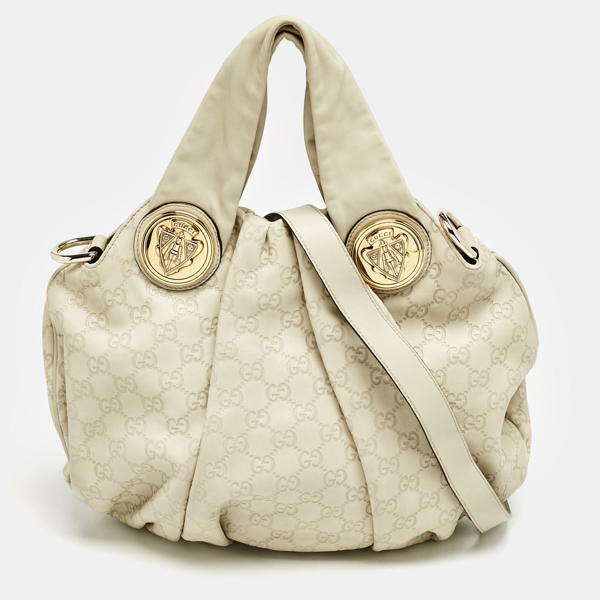 

Gucci Off White Guccissima Leather  Hysteria Hobo