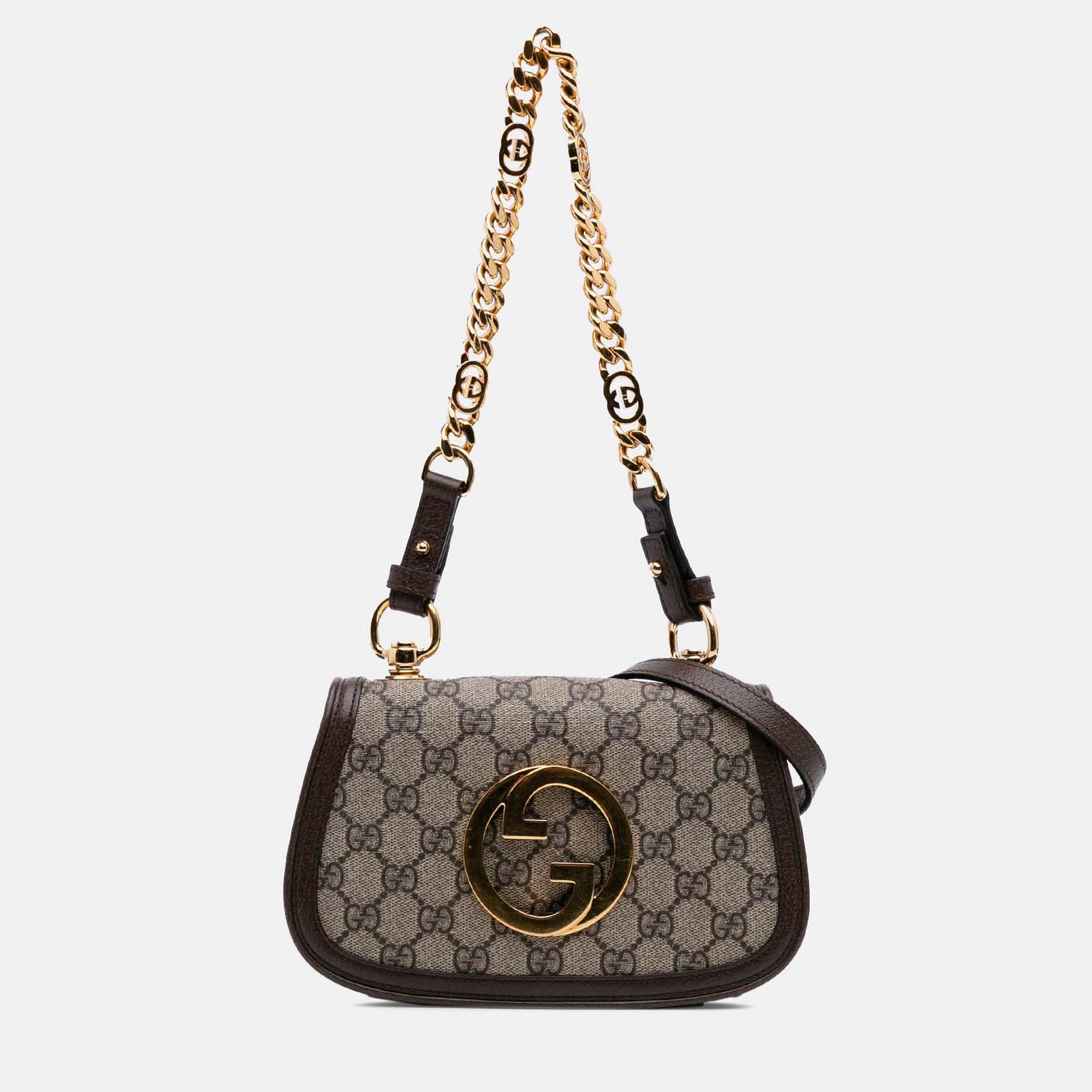 

Gucci Beige Mini GG Supreme Blondie Satchel