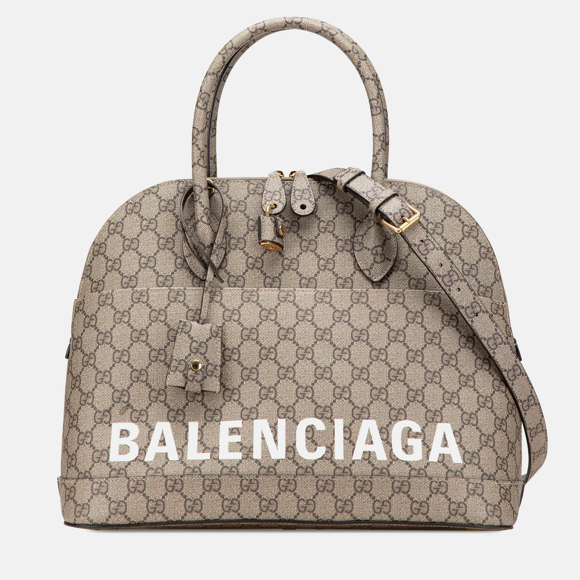 

Gucci Brown Balenciaga The Hacker Project Medium GG Supreme Ville Satchel
