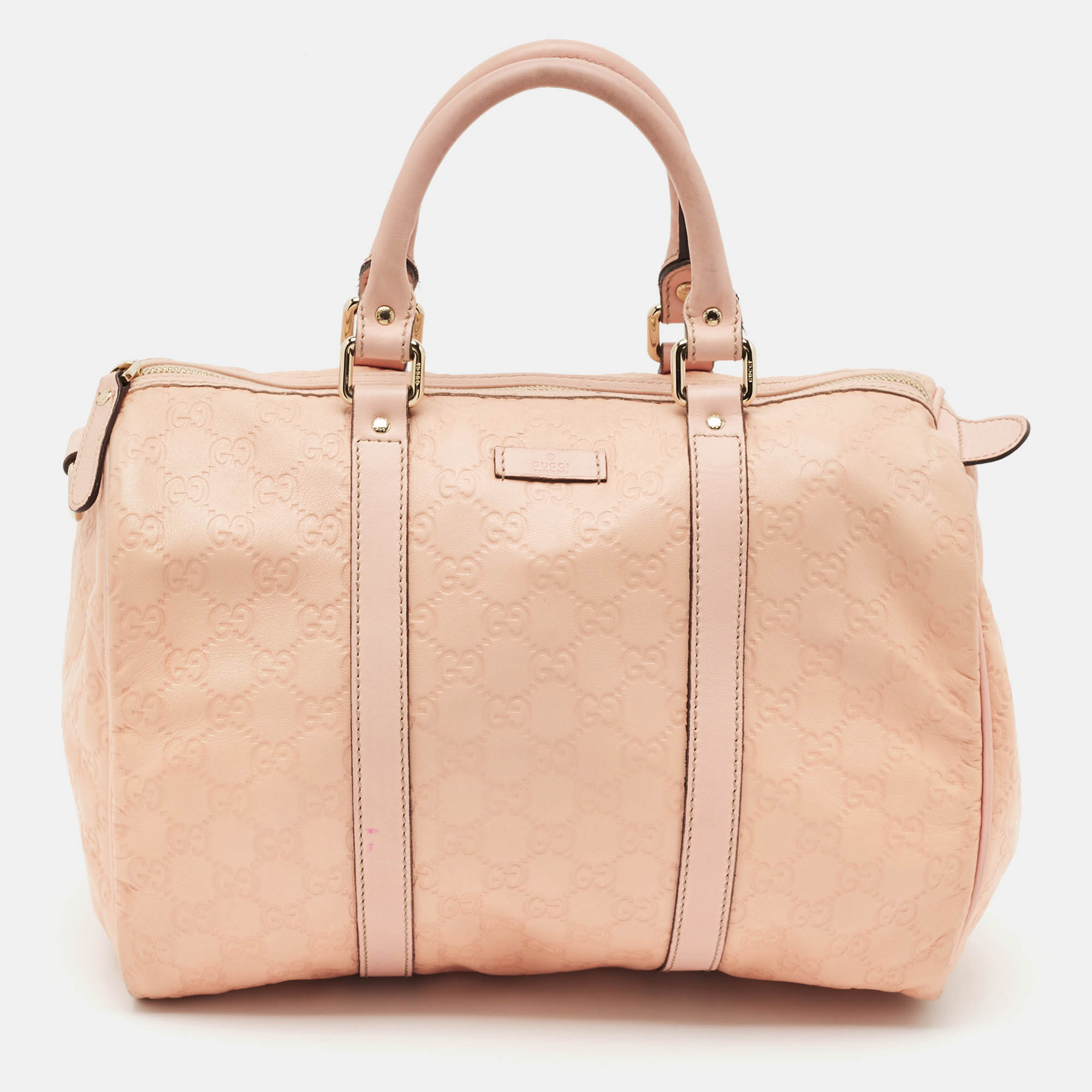 

Gucci Peach Guccissima Leather Medium Joy Boston Bag, Orange