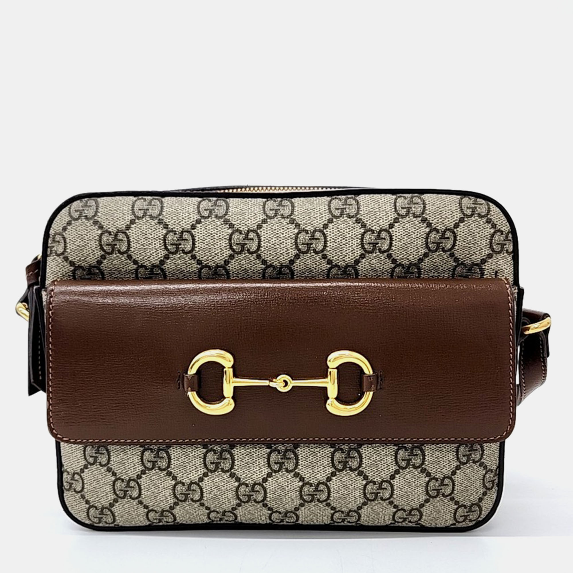 

Gucci Brown PVC 1955 Horsebit Small Crossbody Bag