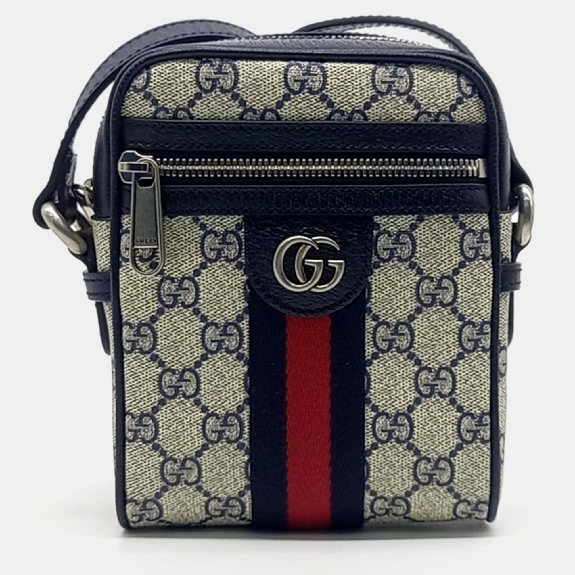 

Gucci Beige Black PVC Ophidia GG Crossbody Bag