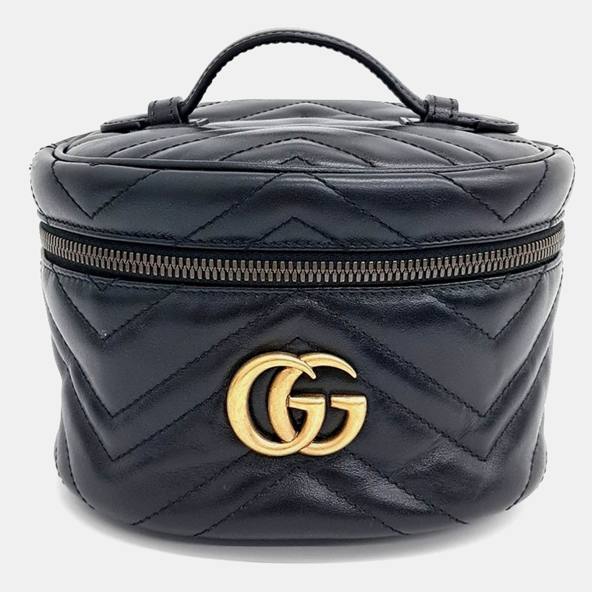 

Gucci Black Leather Marmont Matrasse Backpack