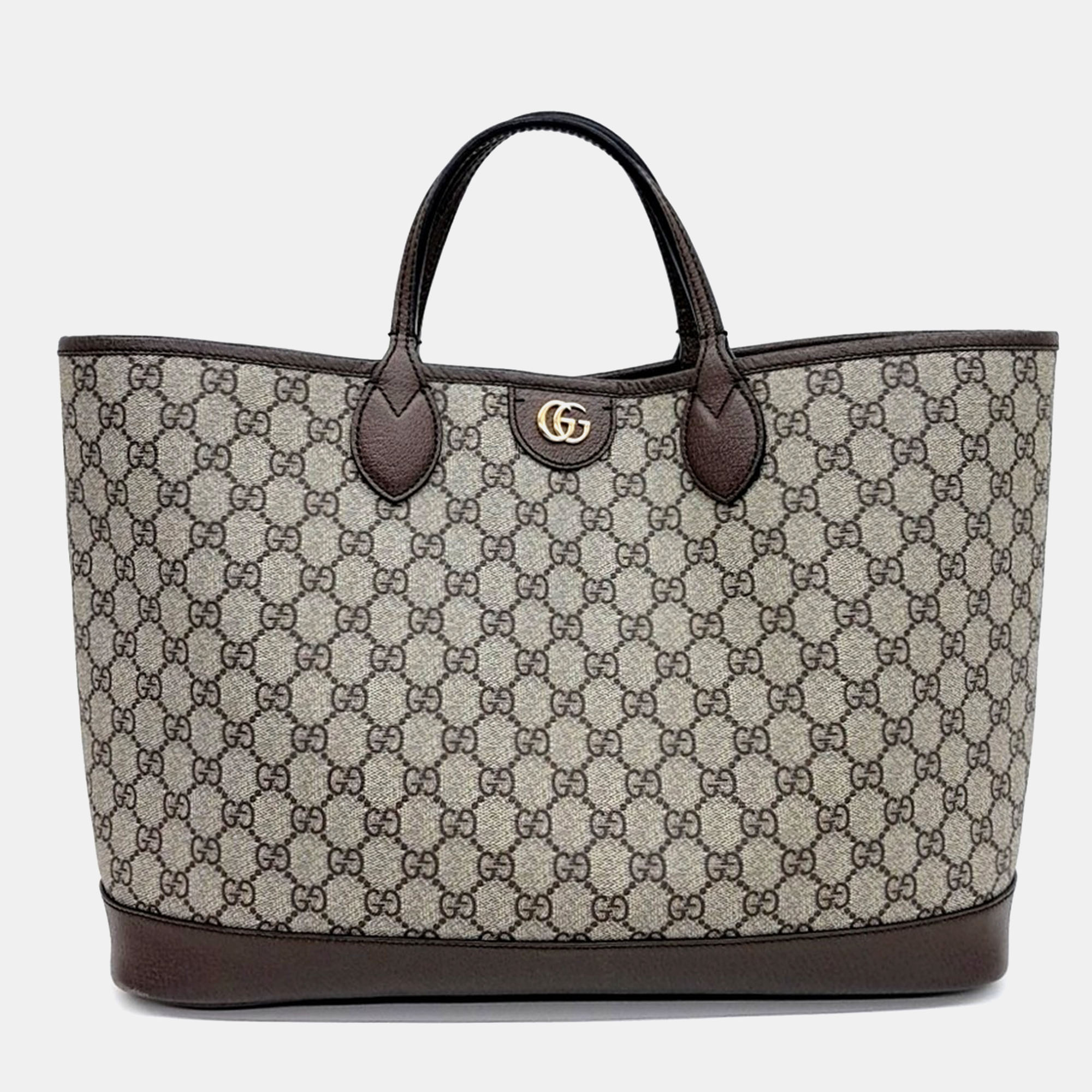 

Gucci PVC Ophidia Medium Tote Bag, Beige