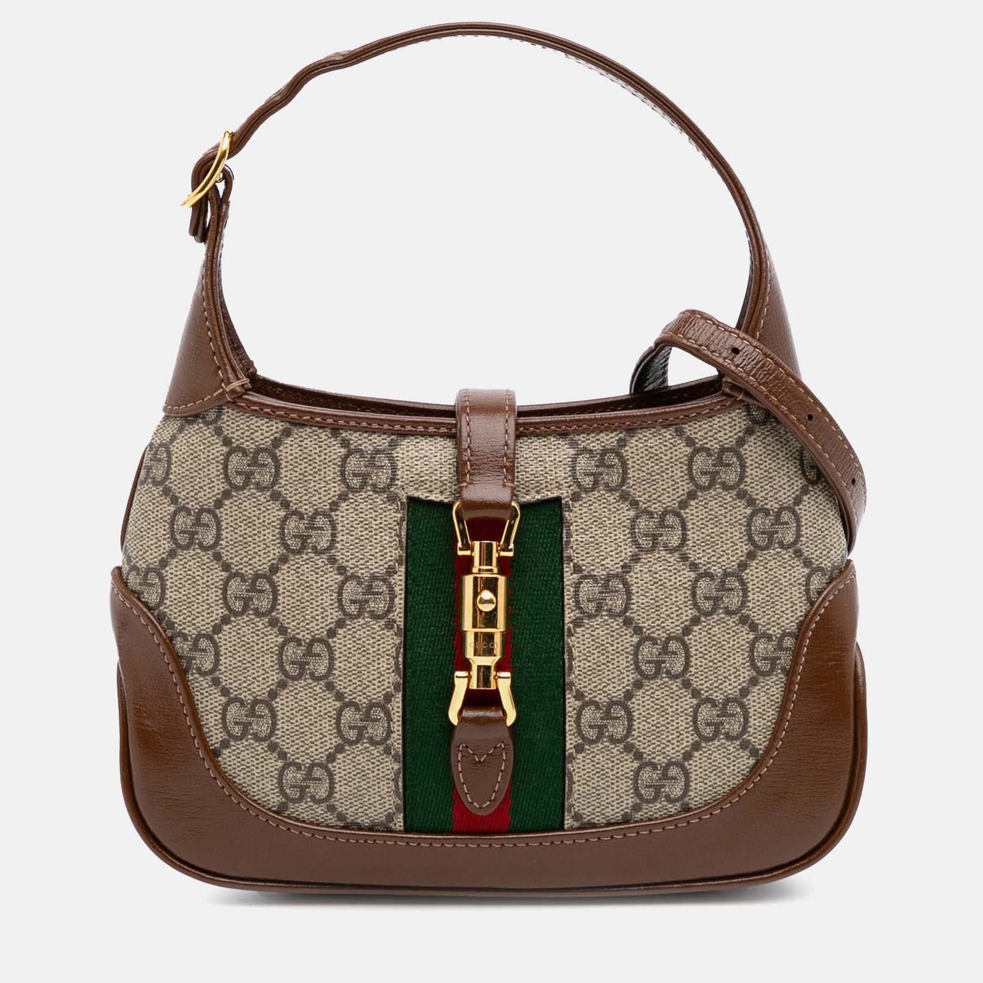 

Gucci Brown Mini GG Supreme Jackie 1961 Crossbody