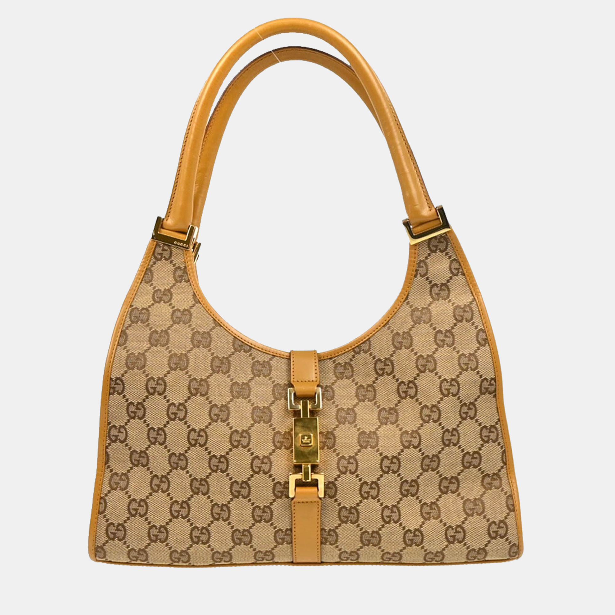 

Gucci Jackie Brown GG Canvas Shoulder Bag, Beige
