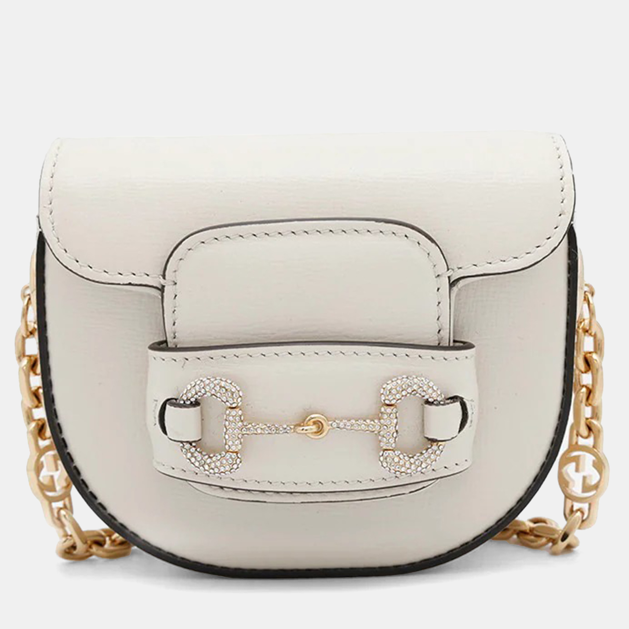 

Gucci Horsebit 1955 White Leather Belt Bag