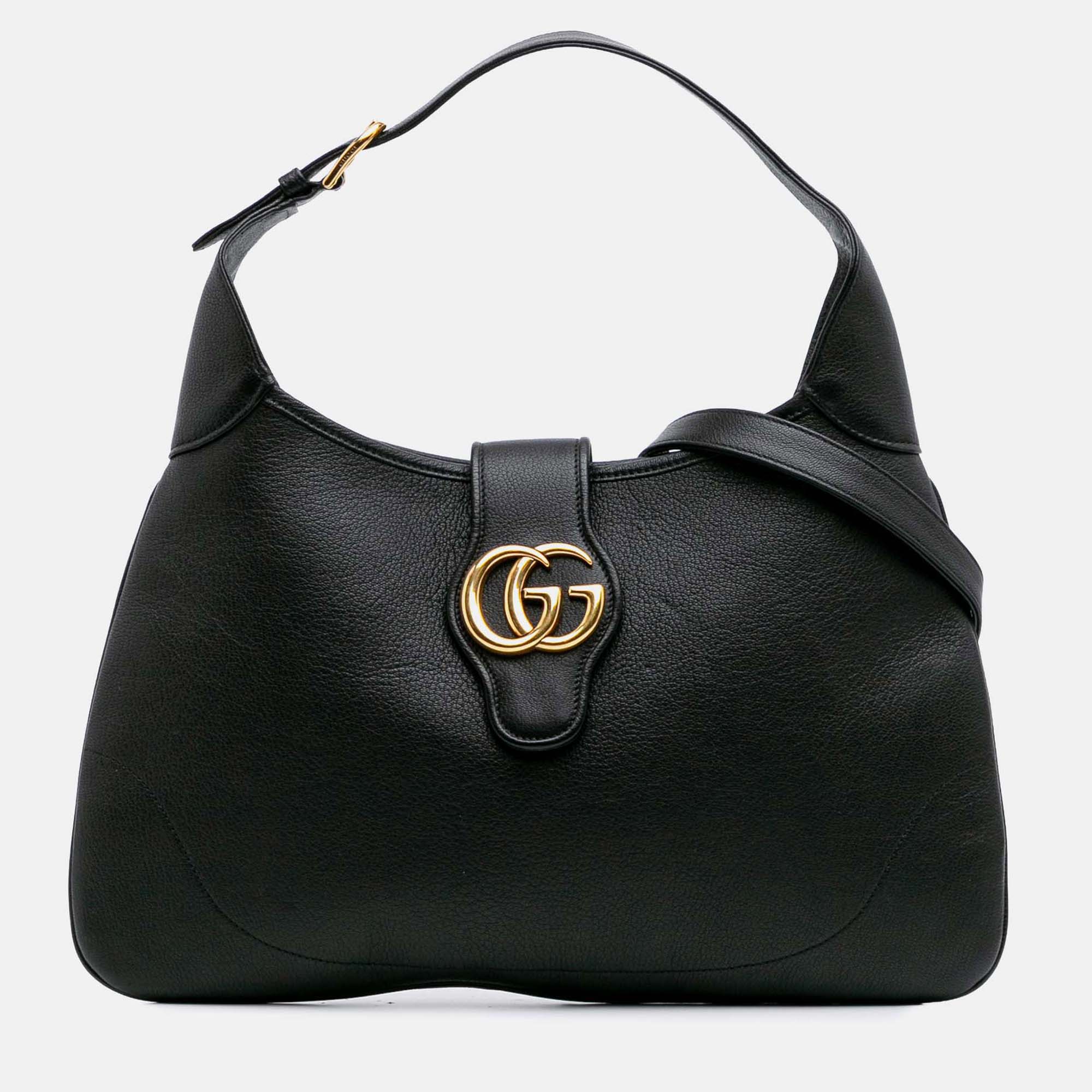 

Gucci Black Medium Leather Aphrodite Satchel