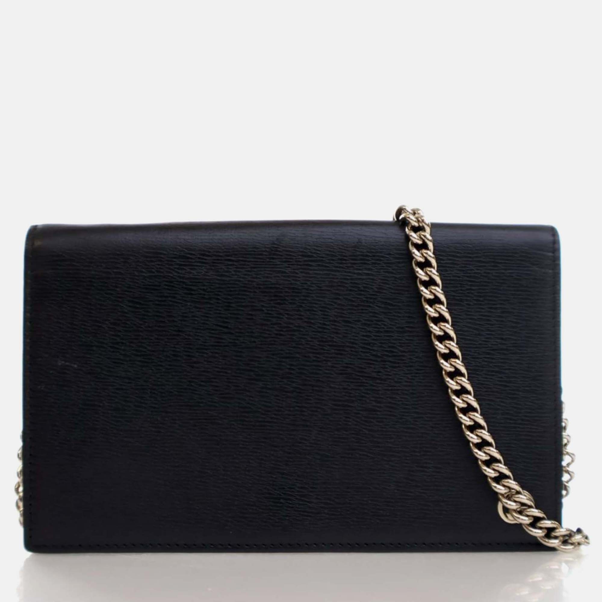 

Gucci Betty Black Calfskin Wallet On Chain