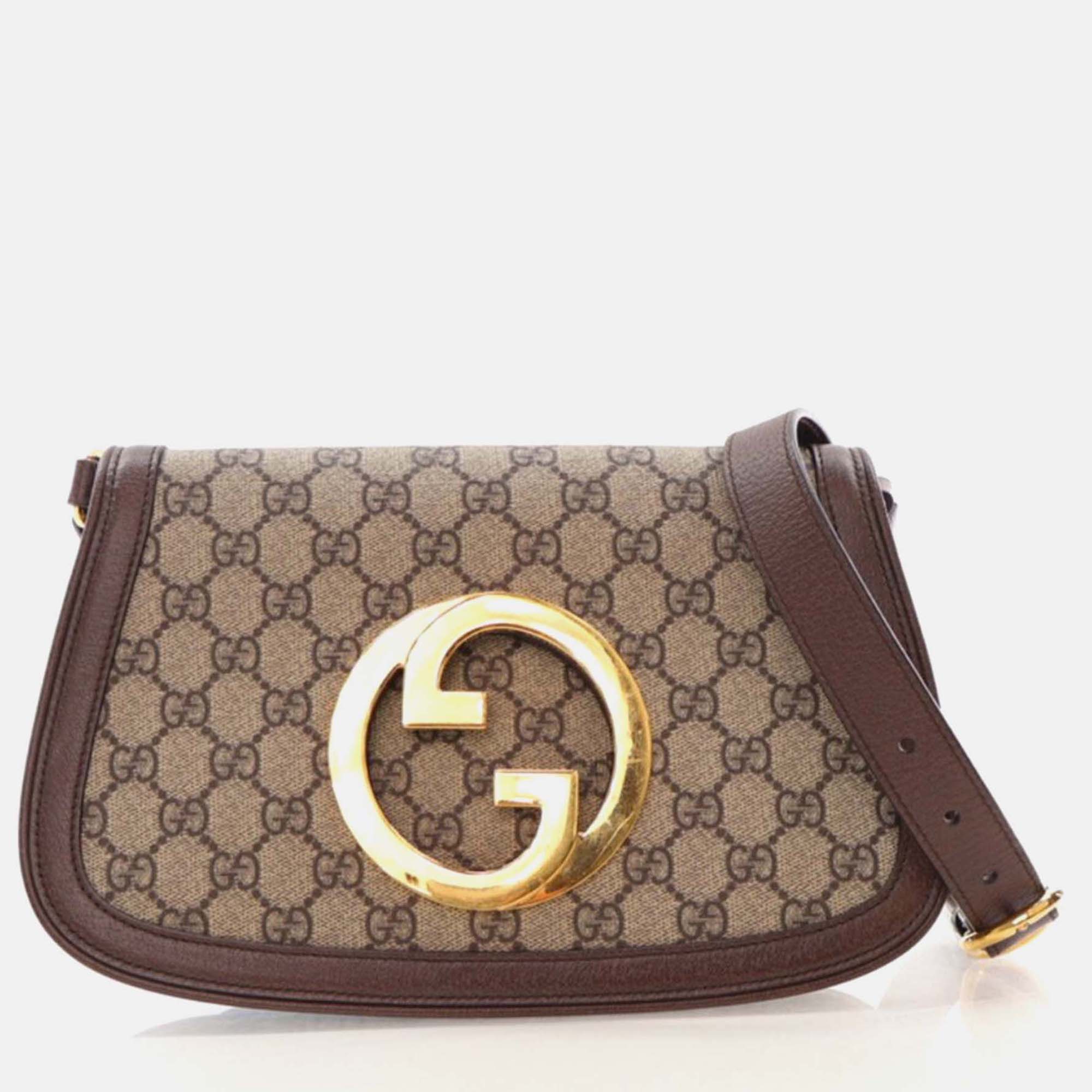 

Gucci Blondie Small GG Canvas NM Chain Flap Bag, Brown