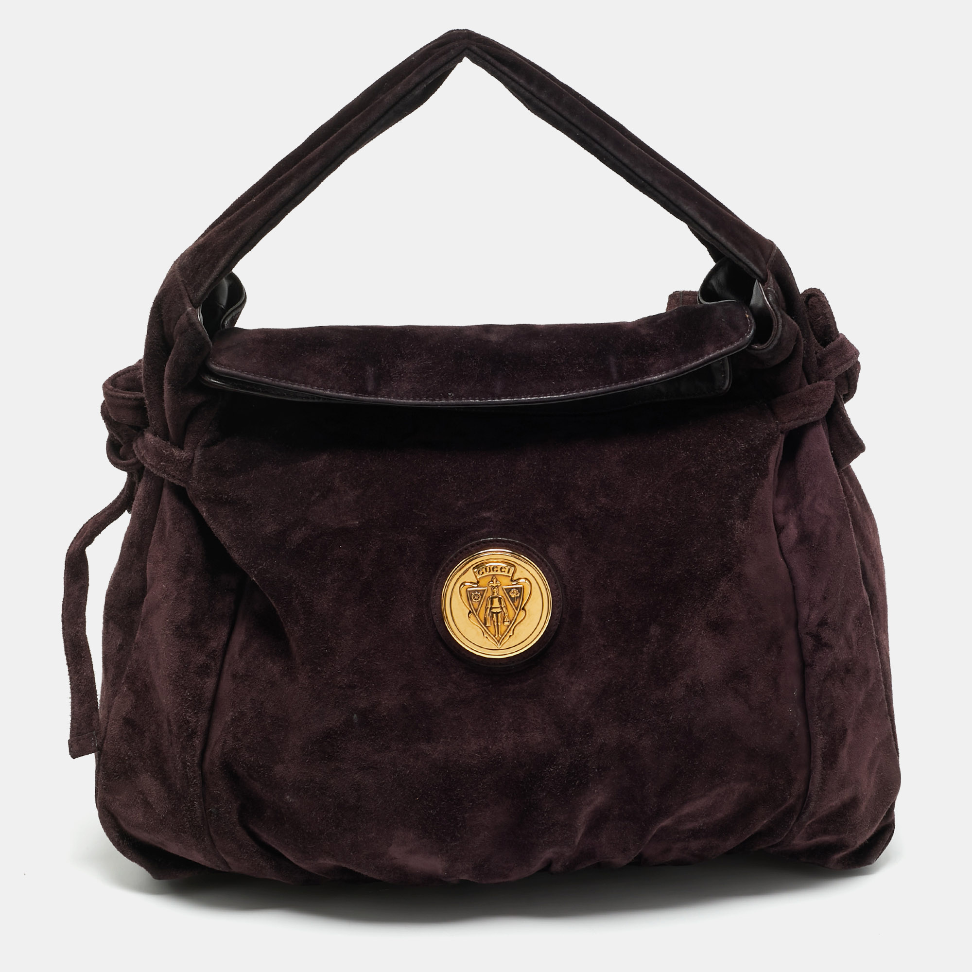 

Gucci Plum Suede Hysteria Shoulder Bag, Purple