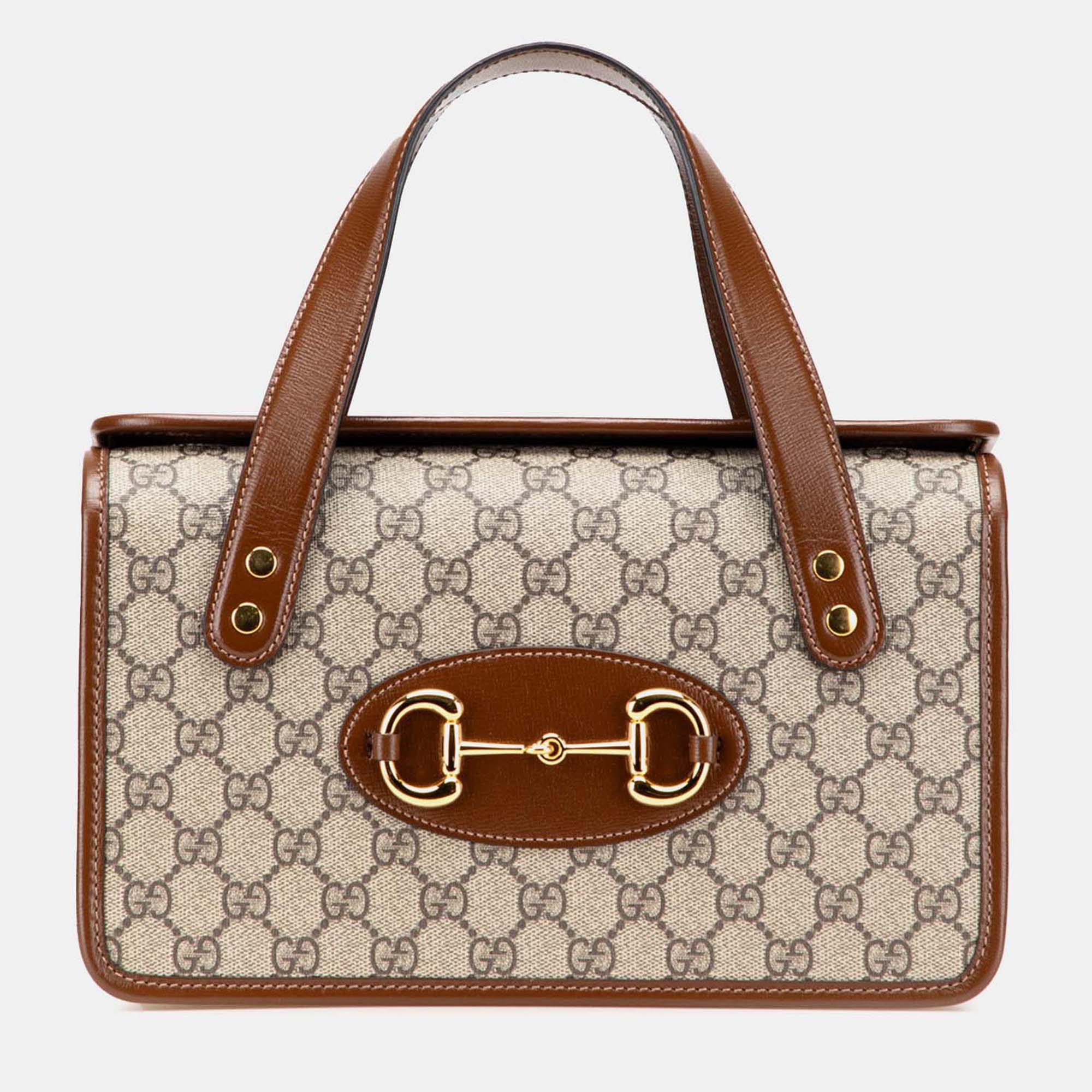 

Gucci Beige Small GG Supreme Horsebit 1955 Satchel