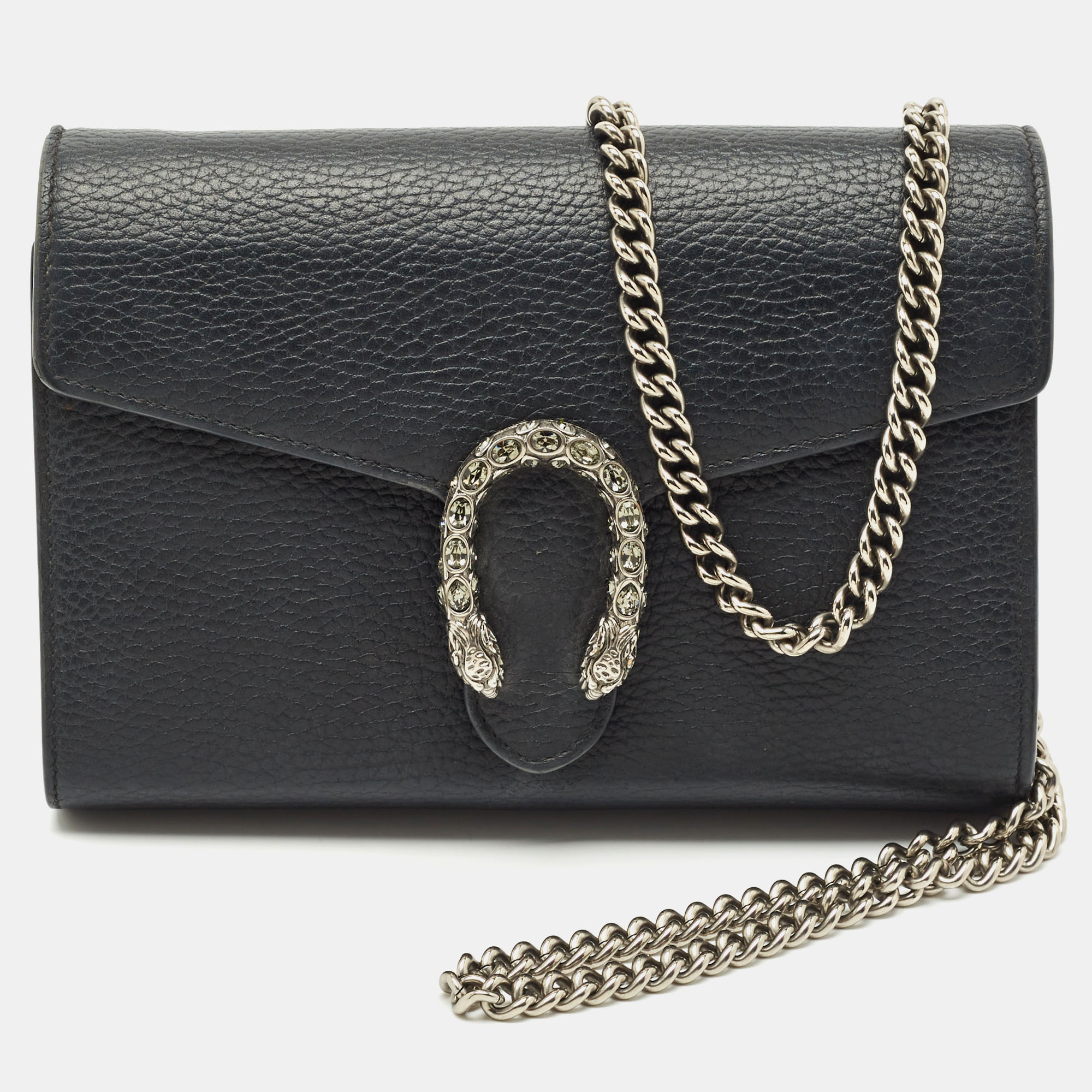 

Gucci Black Leather Dionysus Wallet On Chain
