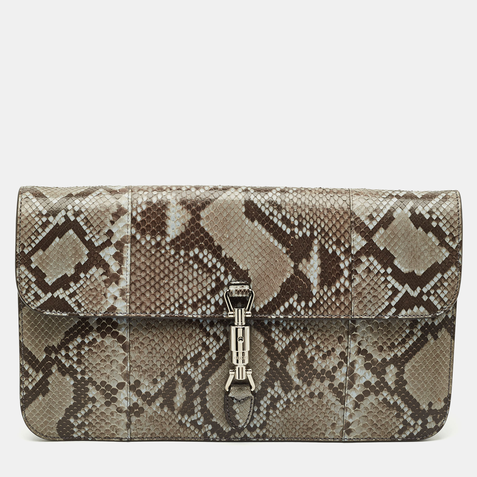 

Gucci Brown/Blue Python Soft Jackie Clutch
