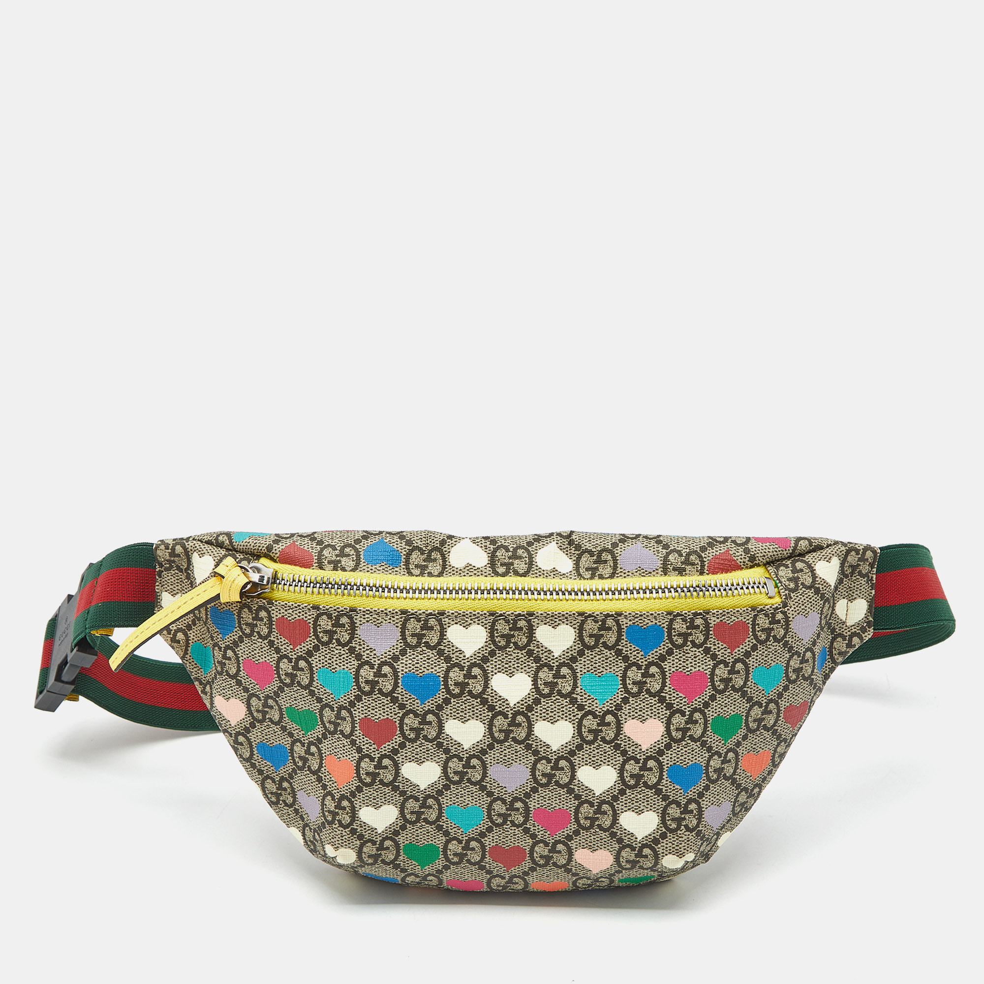 

Gucci Multicolor GG Supreme Canvas Heart Belt Bag