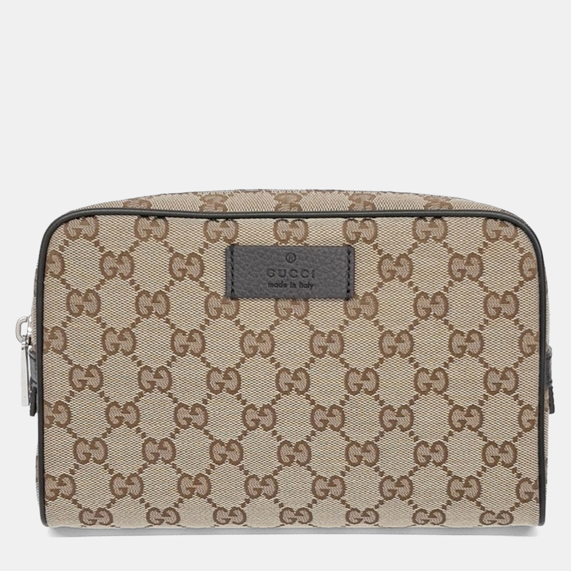 

Gucci Beige Black Fabric Jacquard Hip Sack
