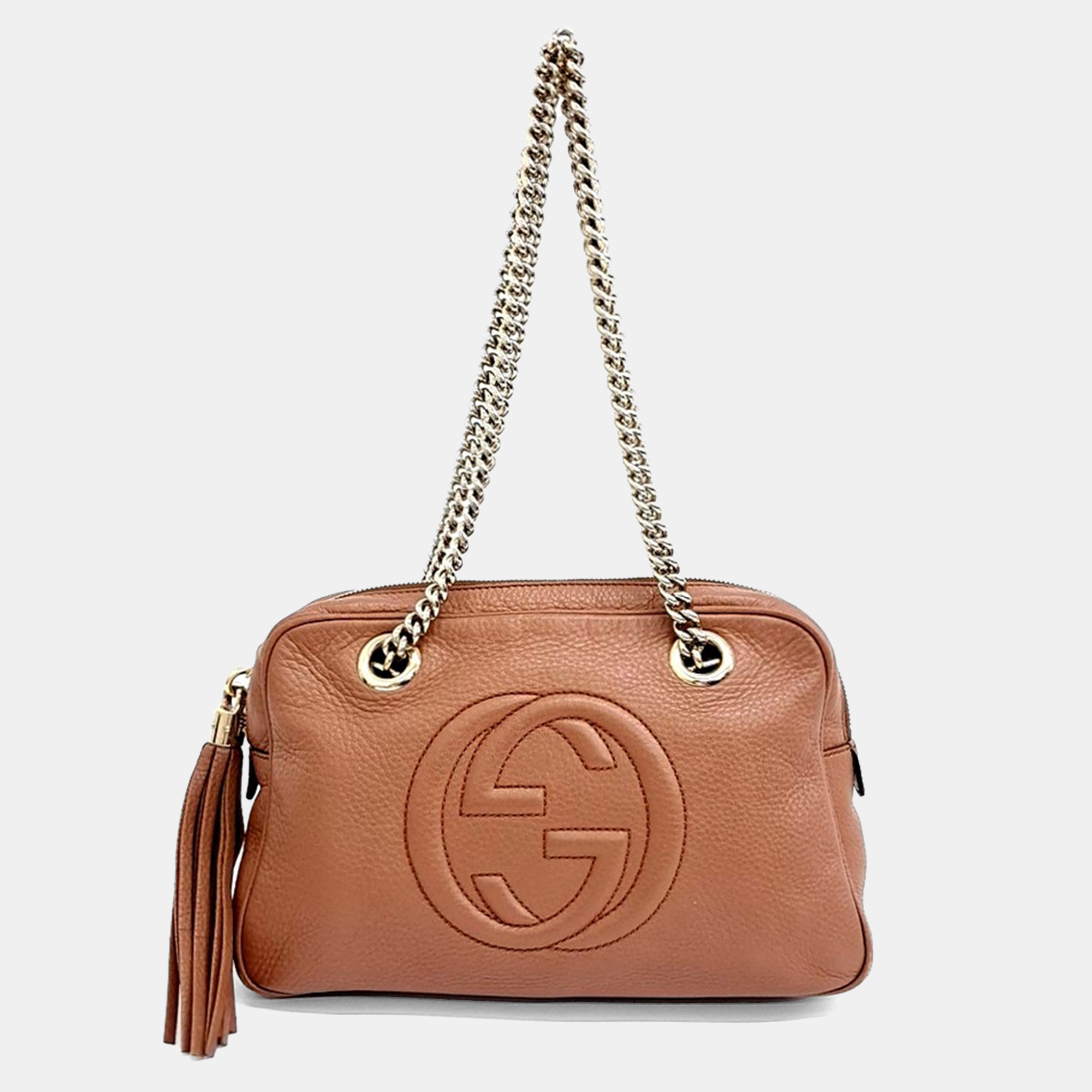 

Gucci Brown Leather Soho Chain Shoulder Bag