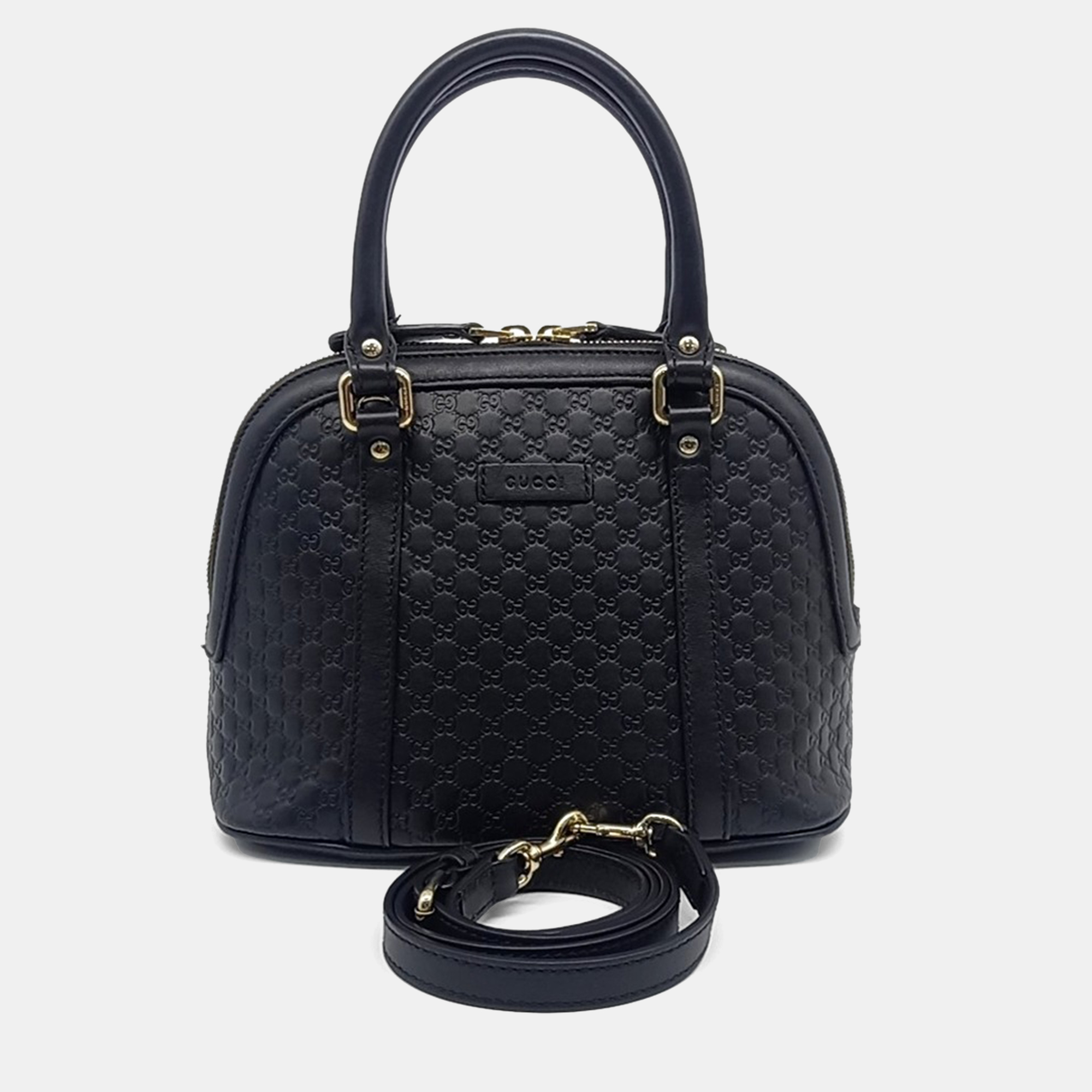 

Gucci Black Leather Micro Cimaline Mini Dome