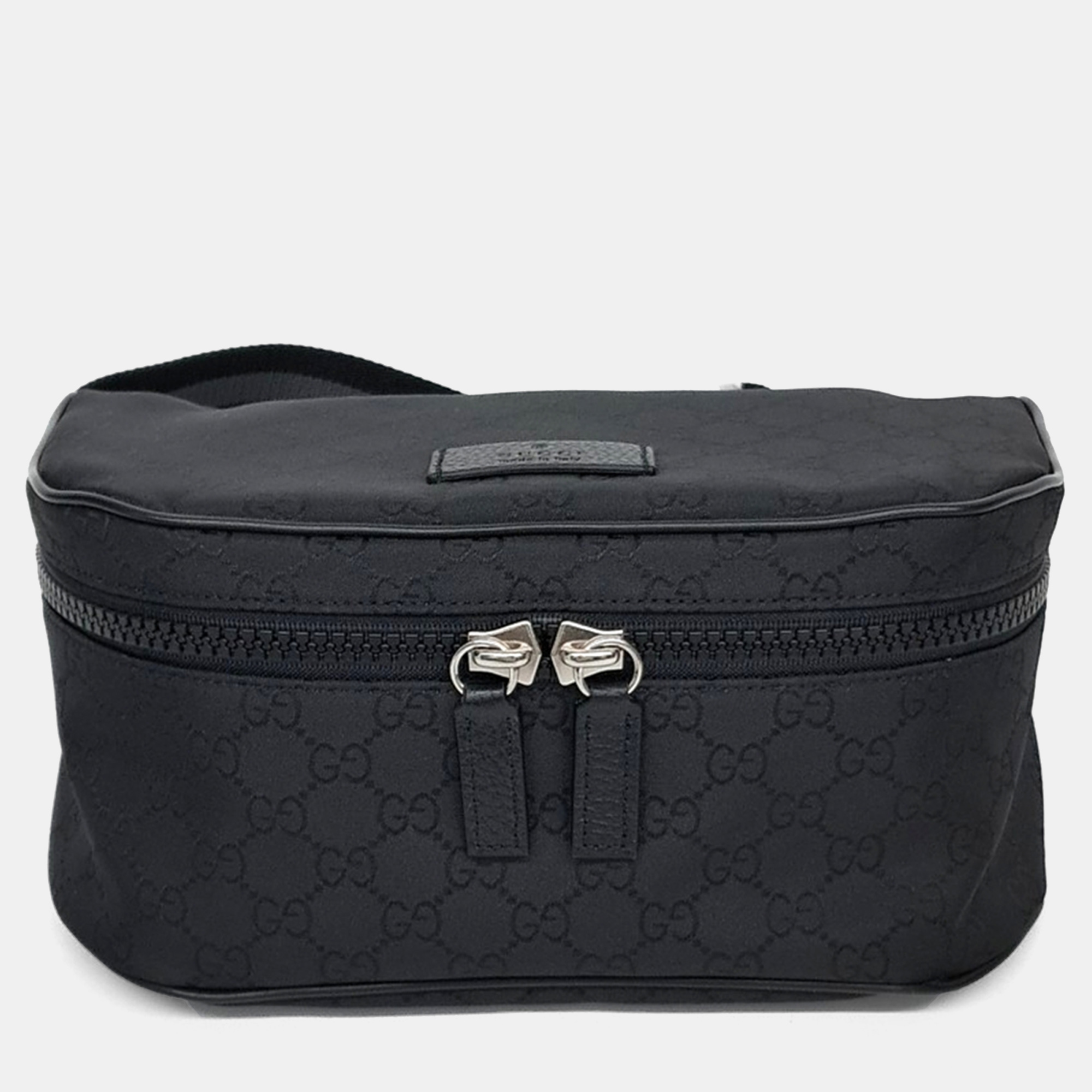 

Gucci Black Leather and Nylon Hip Sack