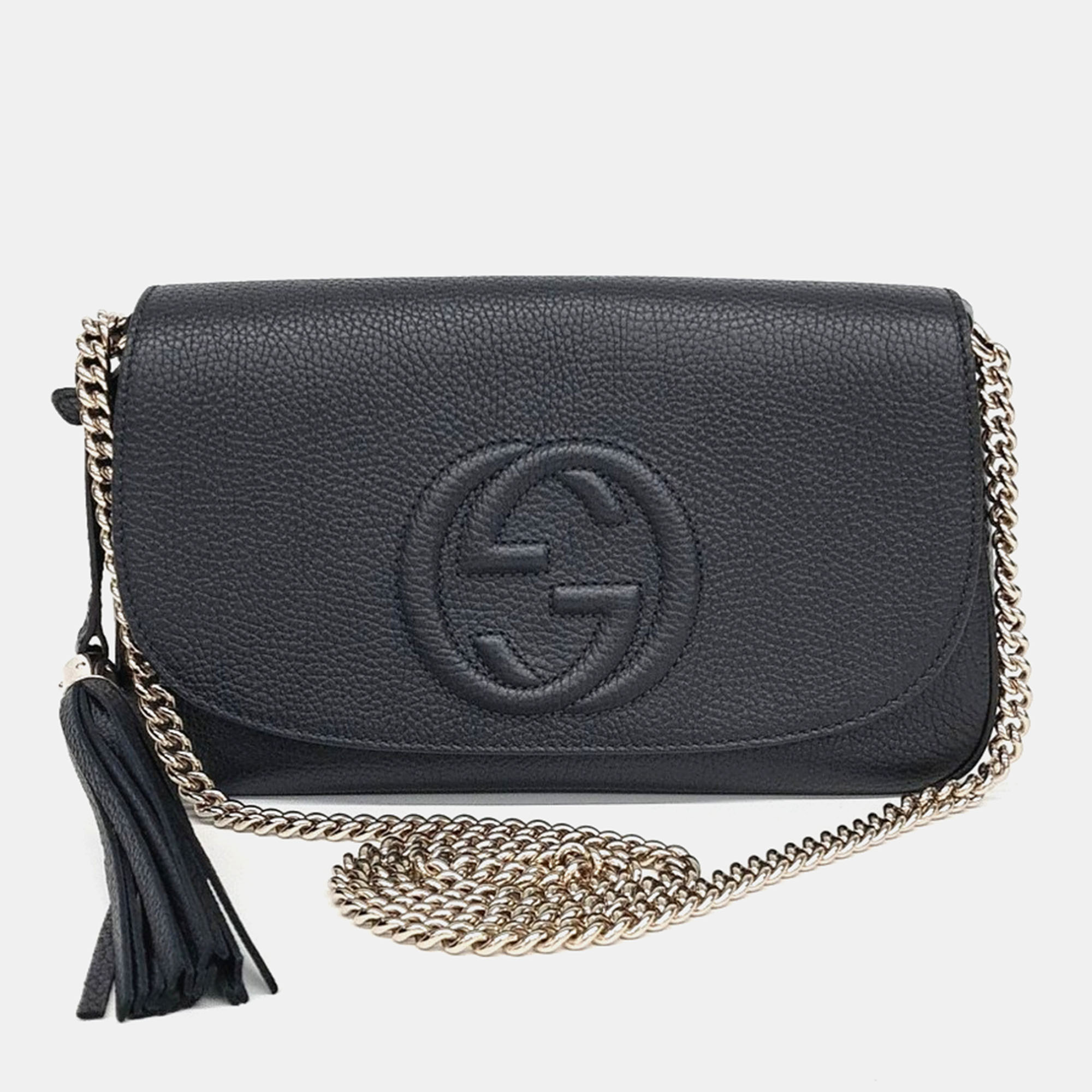 

Gucci Black Leather Soho Chain Crossbody Bag