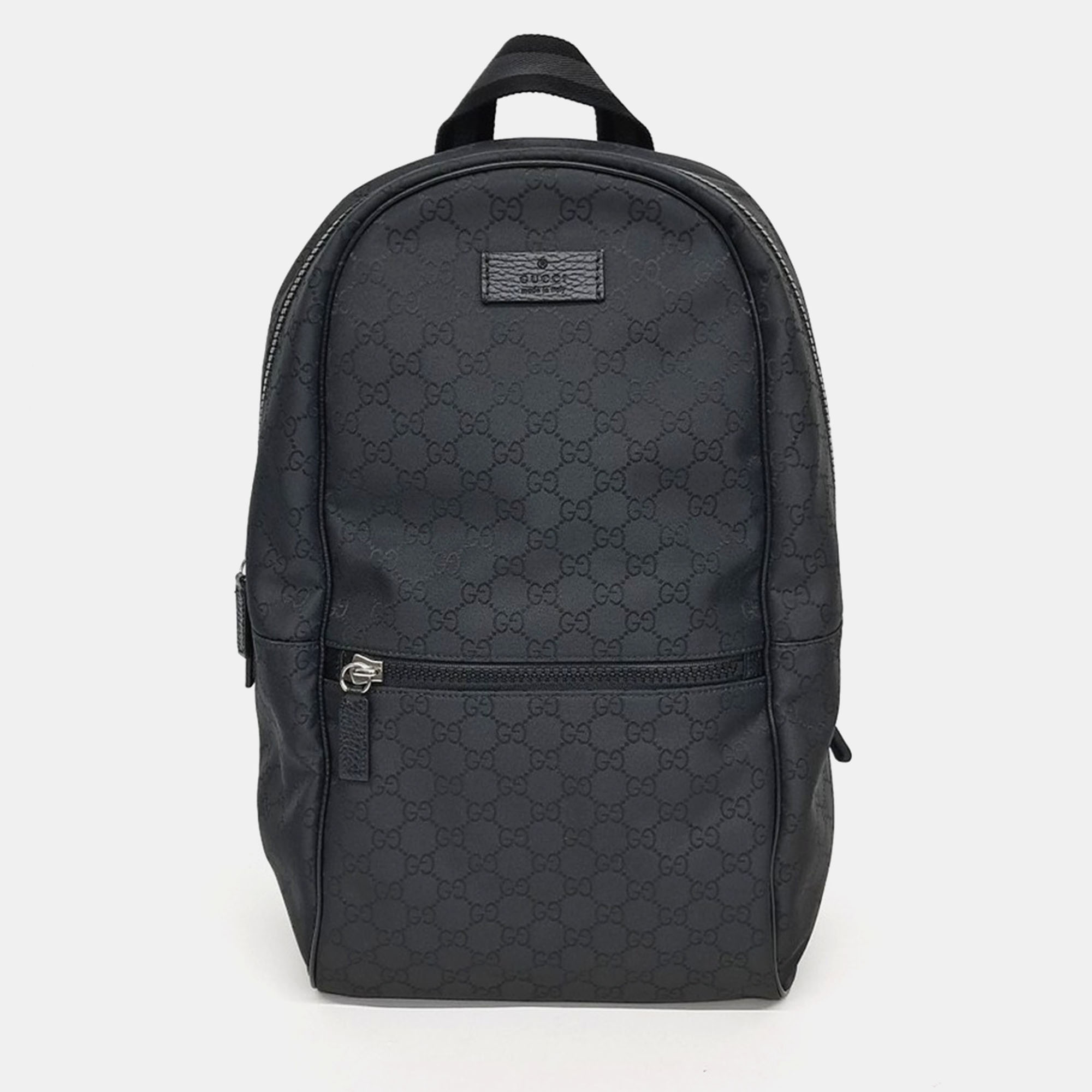 Pre-owned Gucci Black Fabric Backpack