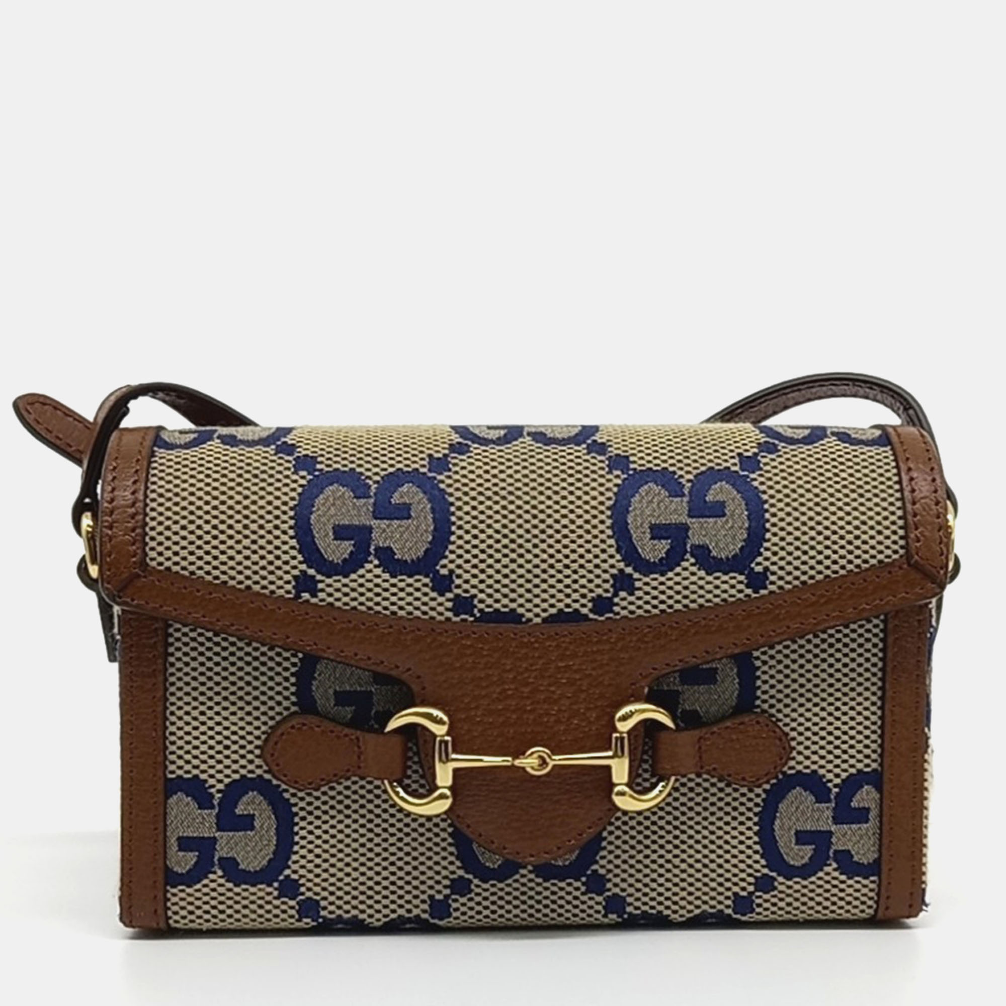 

Gucci Beige Leather and PVC Horsebit 1955 Mini Bag