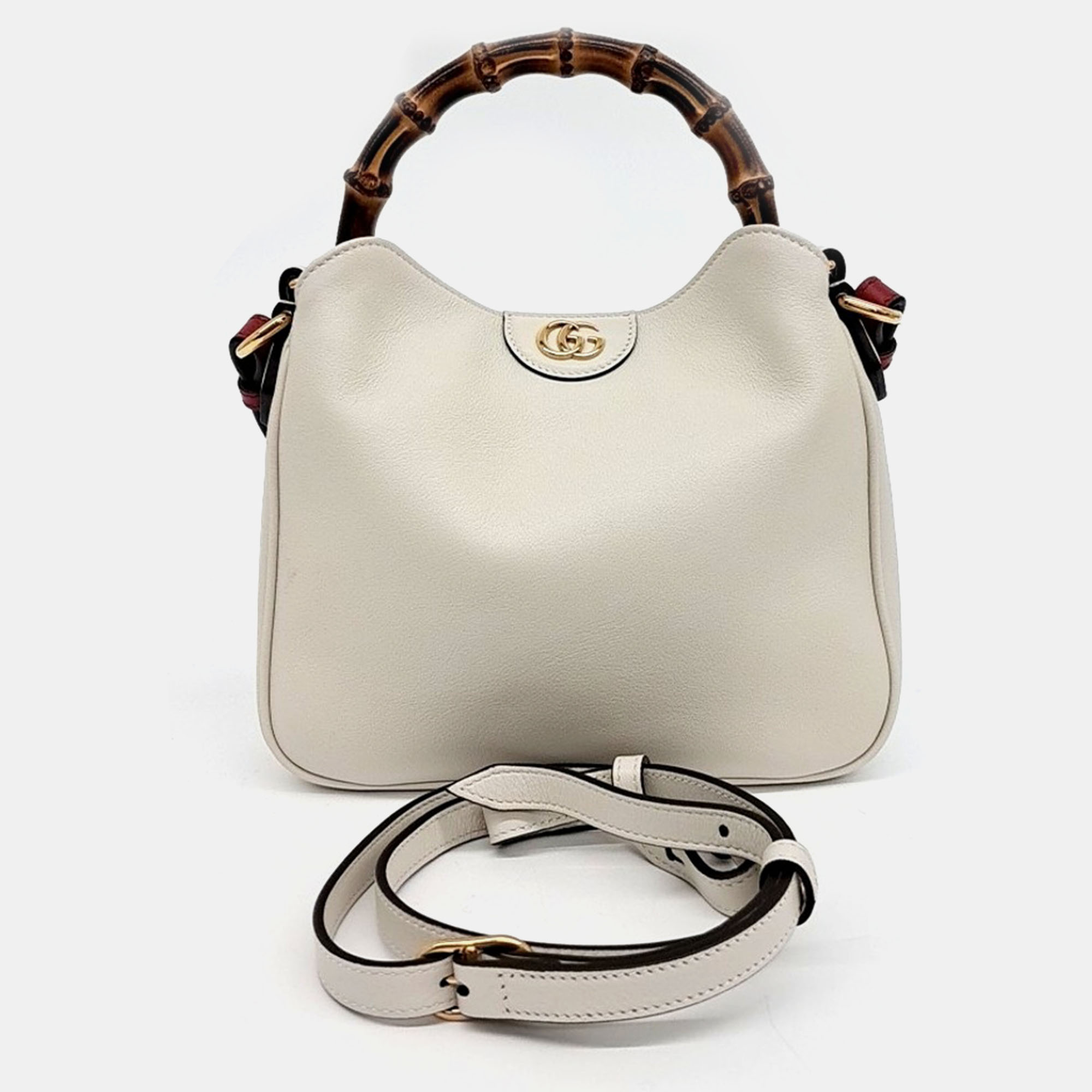 

Gucci White Leather Diana Small Shoulder Bag