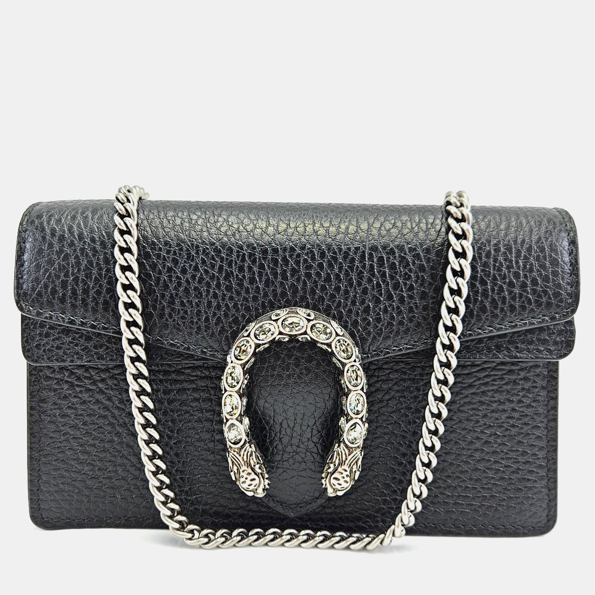 

Gucci Super Mini Dionysus Chain Bag, Black