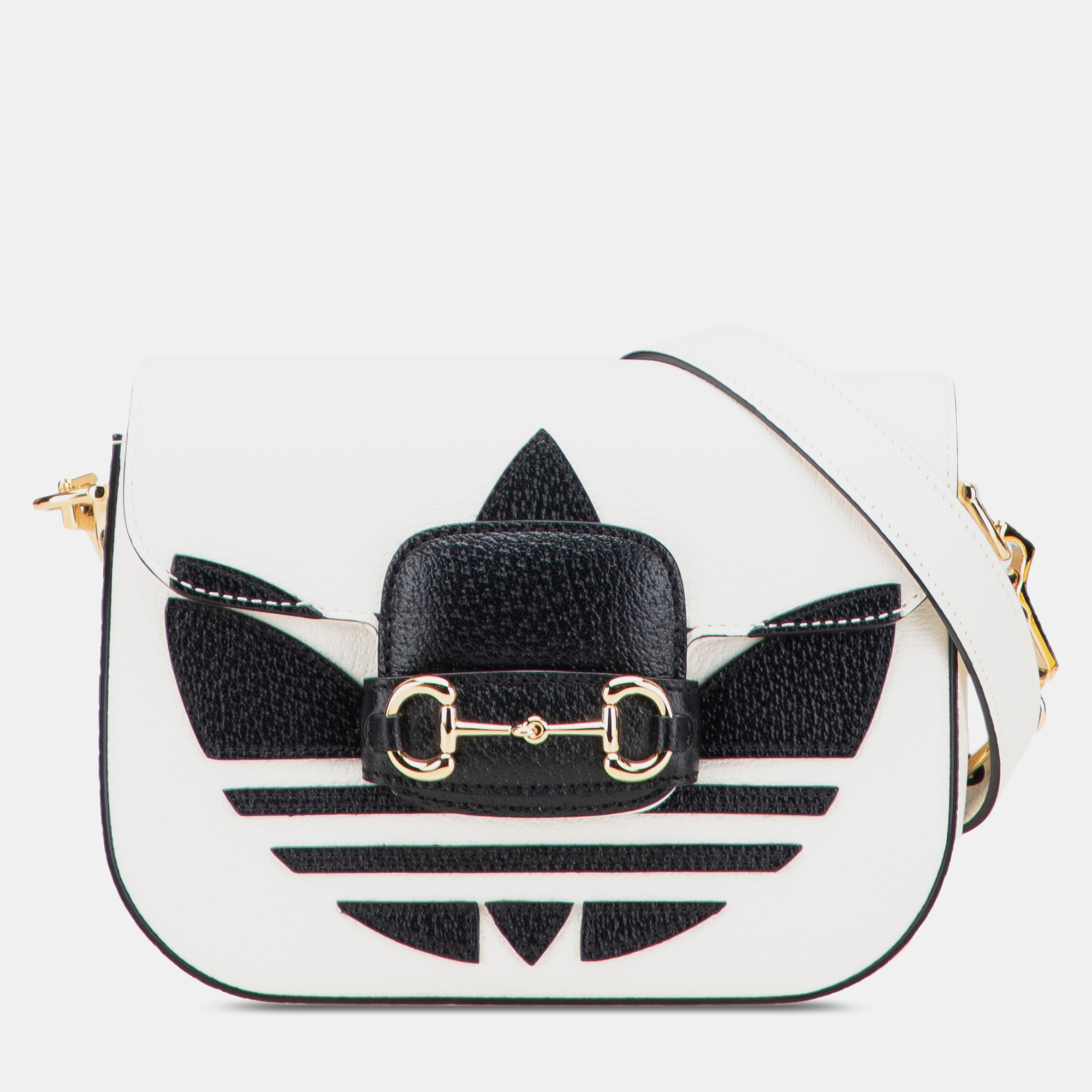 

Gucci White Adidas Leather Horsebit 1955 Crossbody