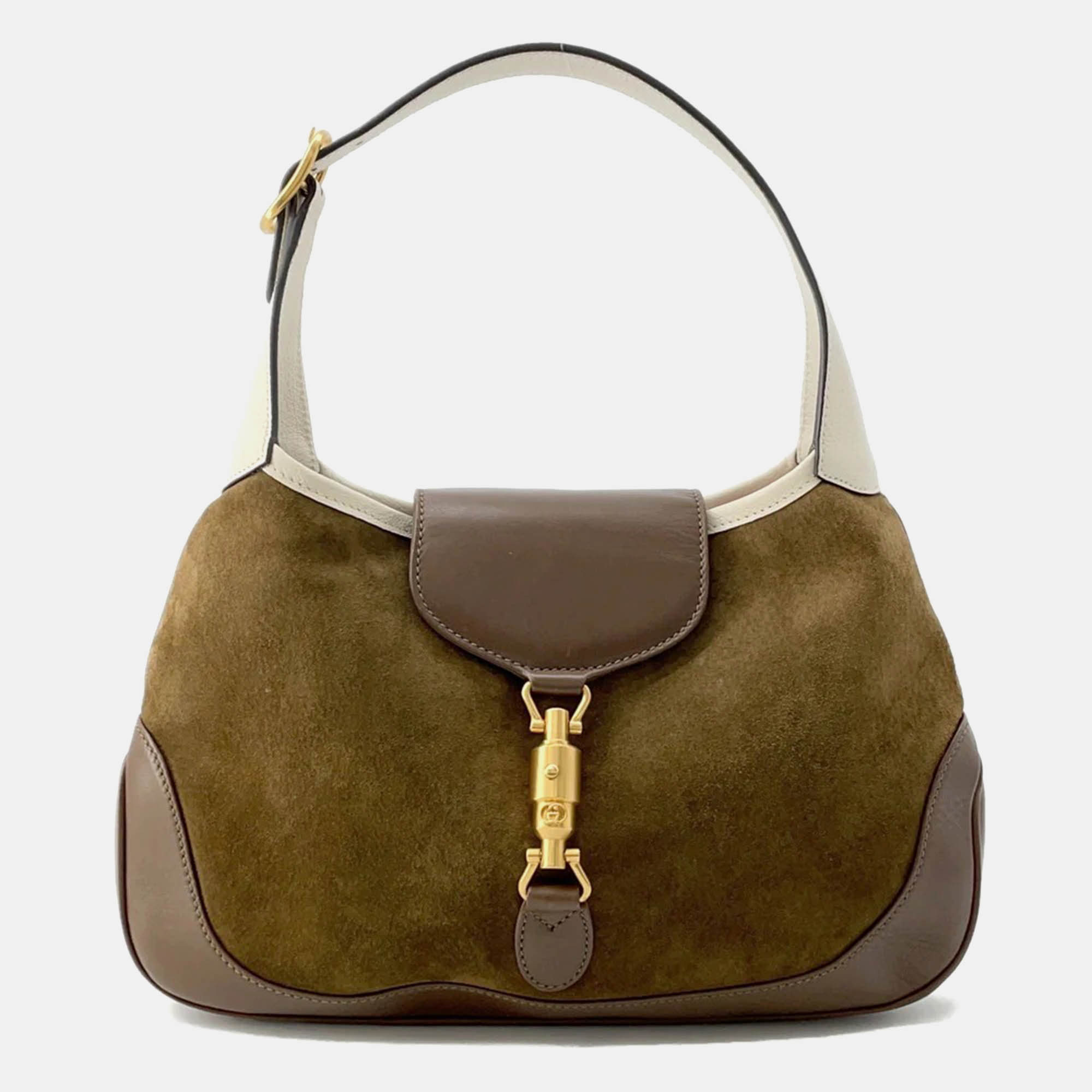 

Gucci Jackie Vintage Brown Suede Leather Shoulder Bag