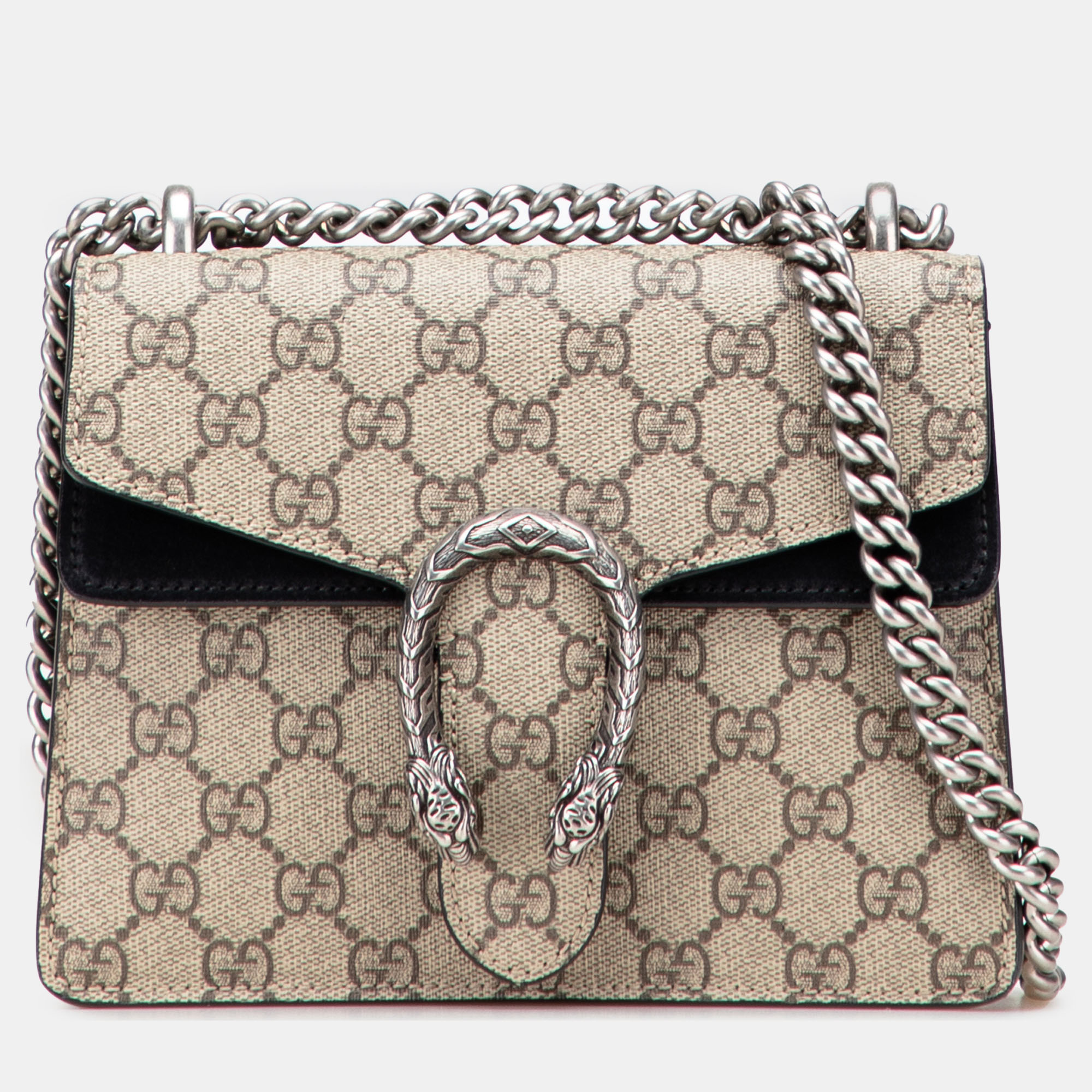 

Gucci Beige/Black Mini GG Supreme Dionysus Crossbody Bag