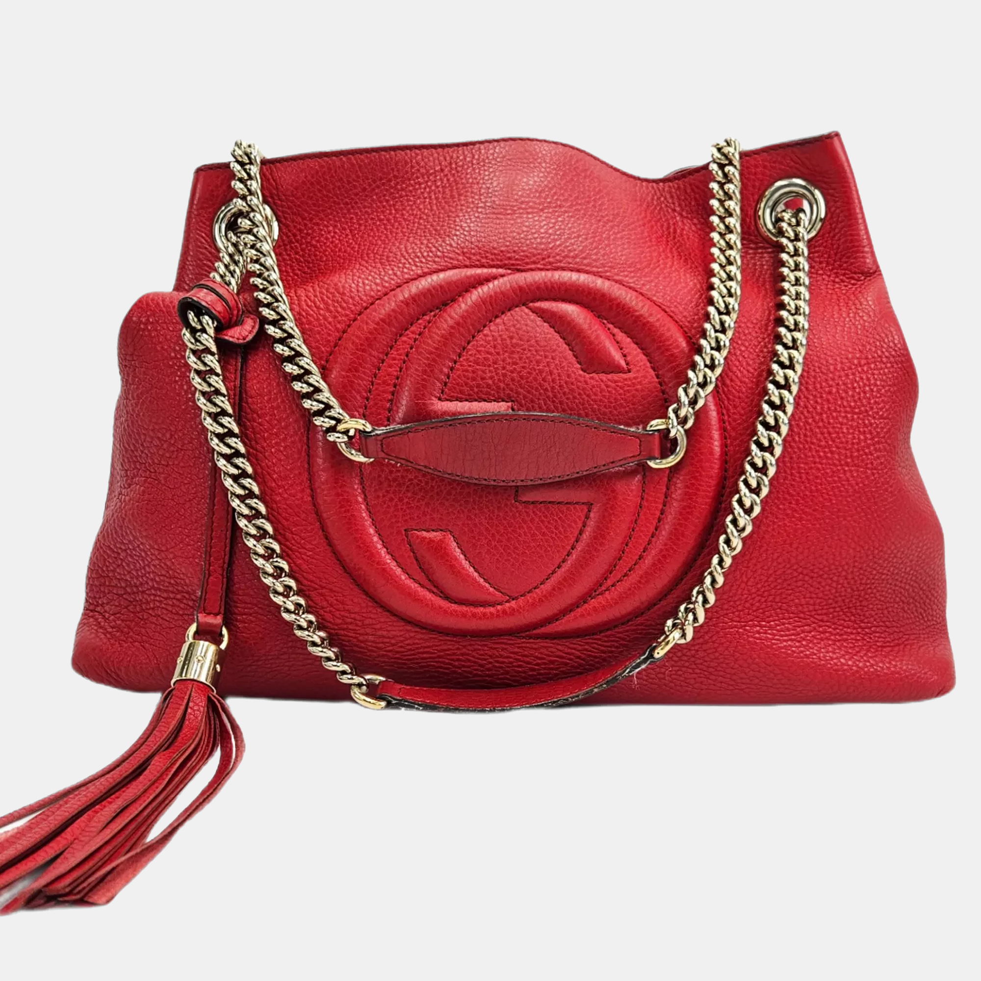 

Gucci Soho Medium Red Leather Shoulder Bag