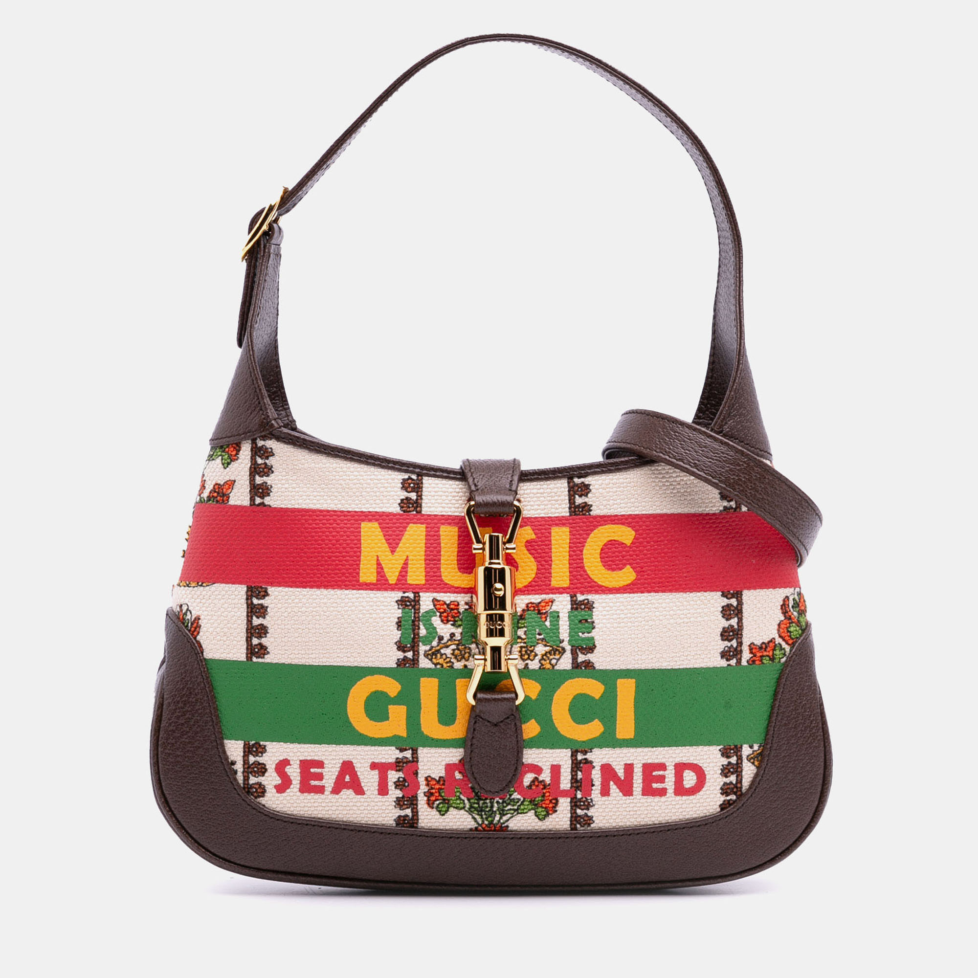 

Gucci Brown Small Canvas 100 Centennial Music Jackie 1961 Crossbody
