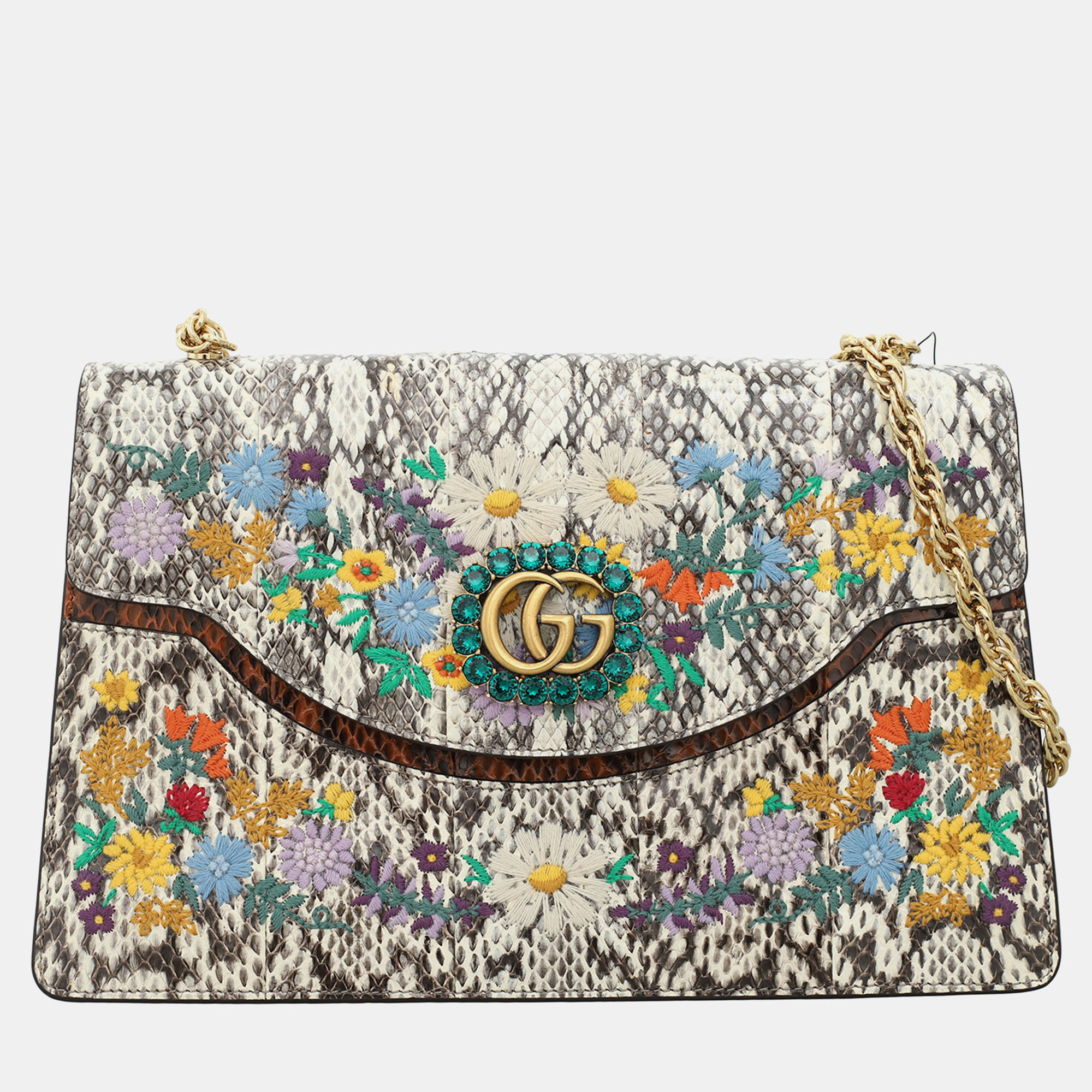 

Gucci Embroidered Linea Ricami Shoulder Bag, Multicolor