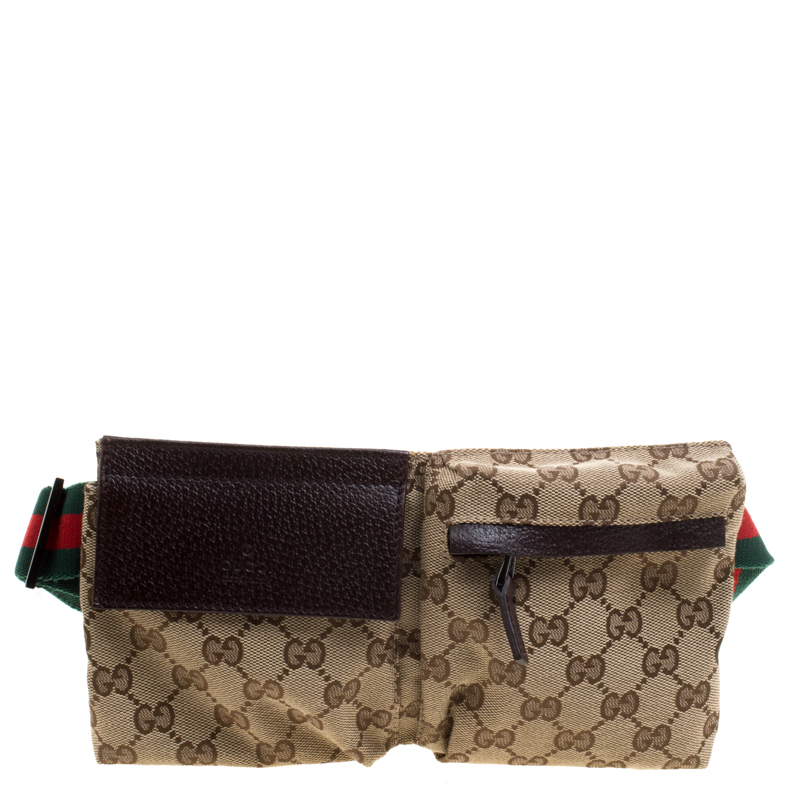 Gucci Beige/Brown GG Canvas Waist Belt Bag Gucci | The Luxury Closet