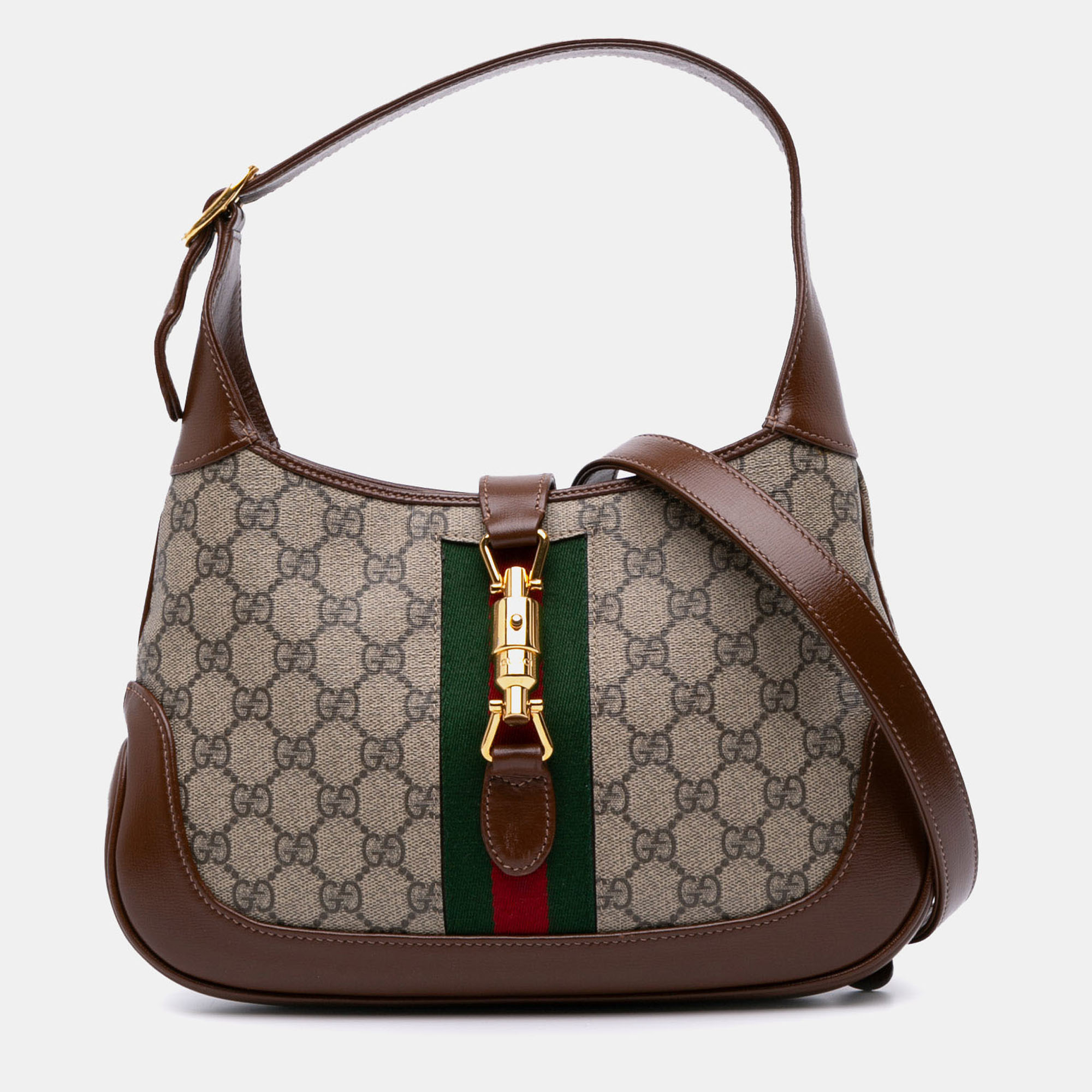 

Gucci Brown Small GG Supreme Jackie 1961 Crossbody