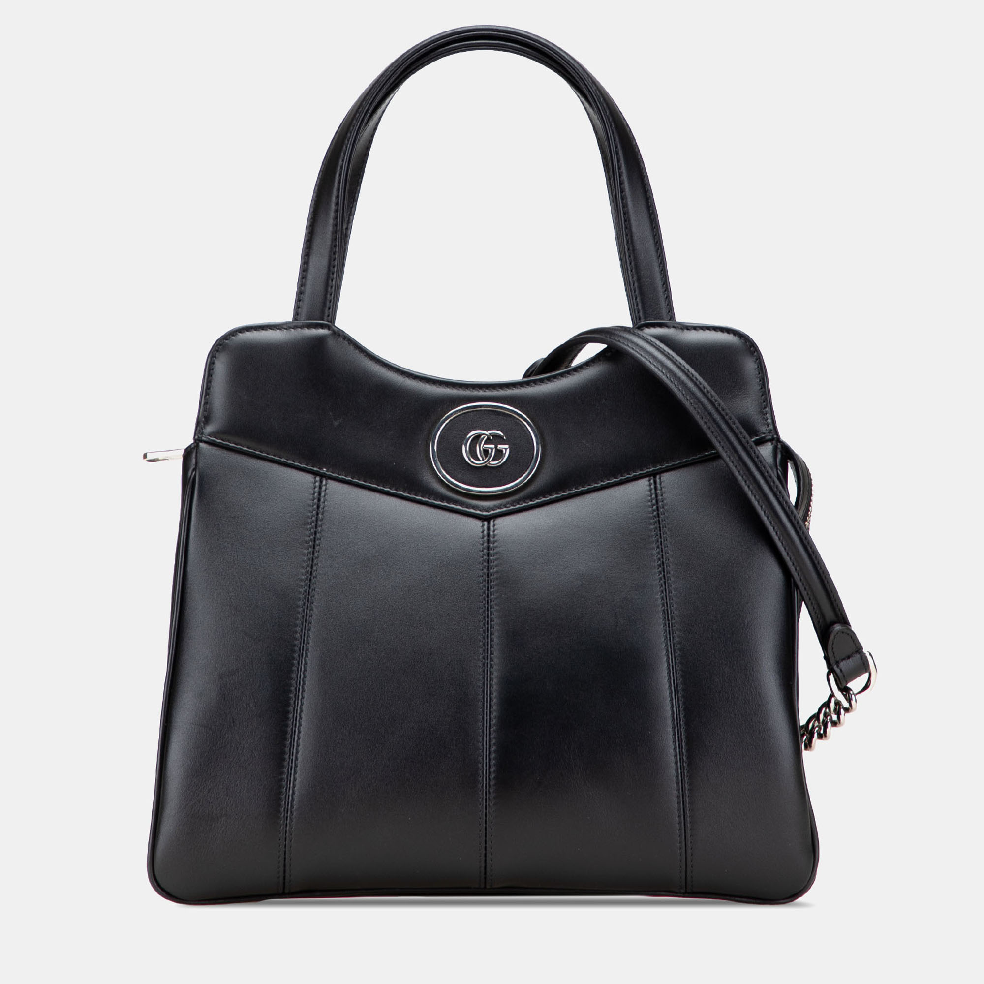 

Gucci Black Small Leather Petite GG Tote