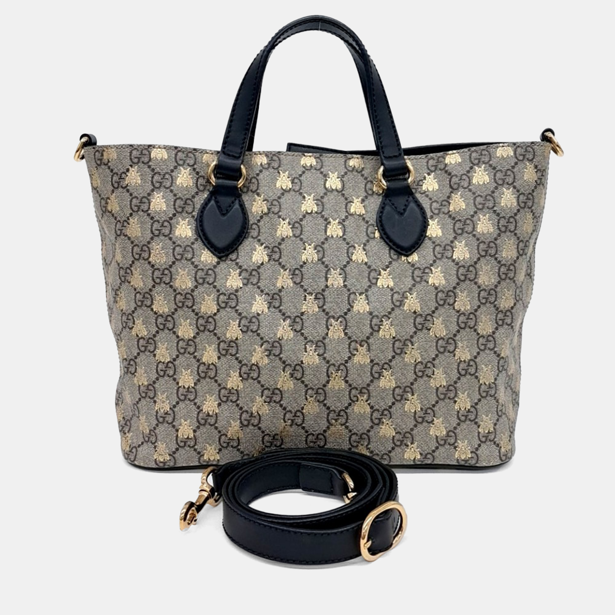 

Gucci Beige Canvas Supreme Tote and Shoulder Bag