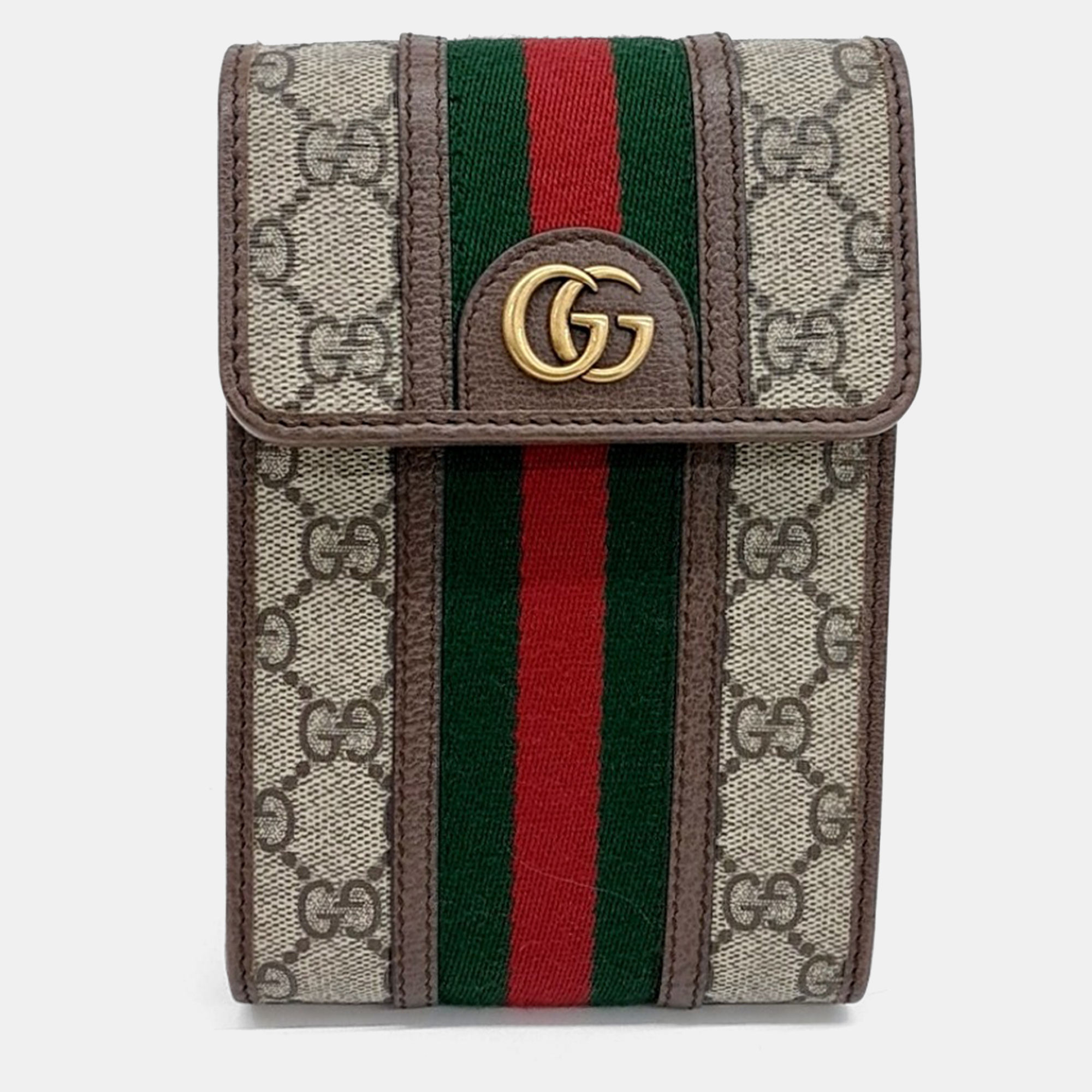 

Gucci Beige Brown Canvas and Leather Ophidia GG Crossbody Bag