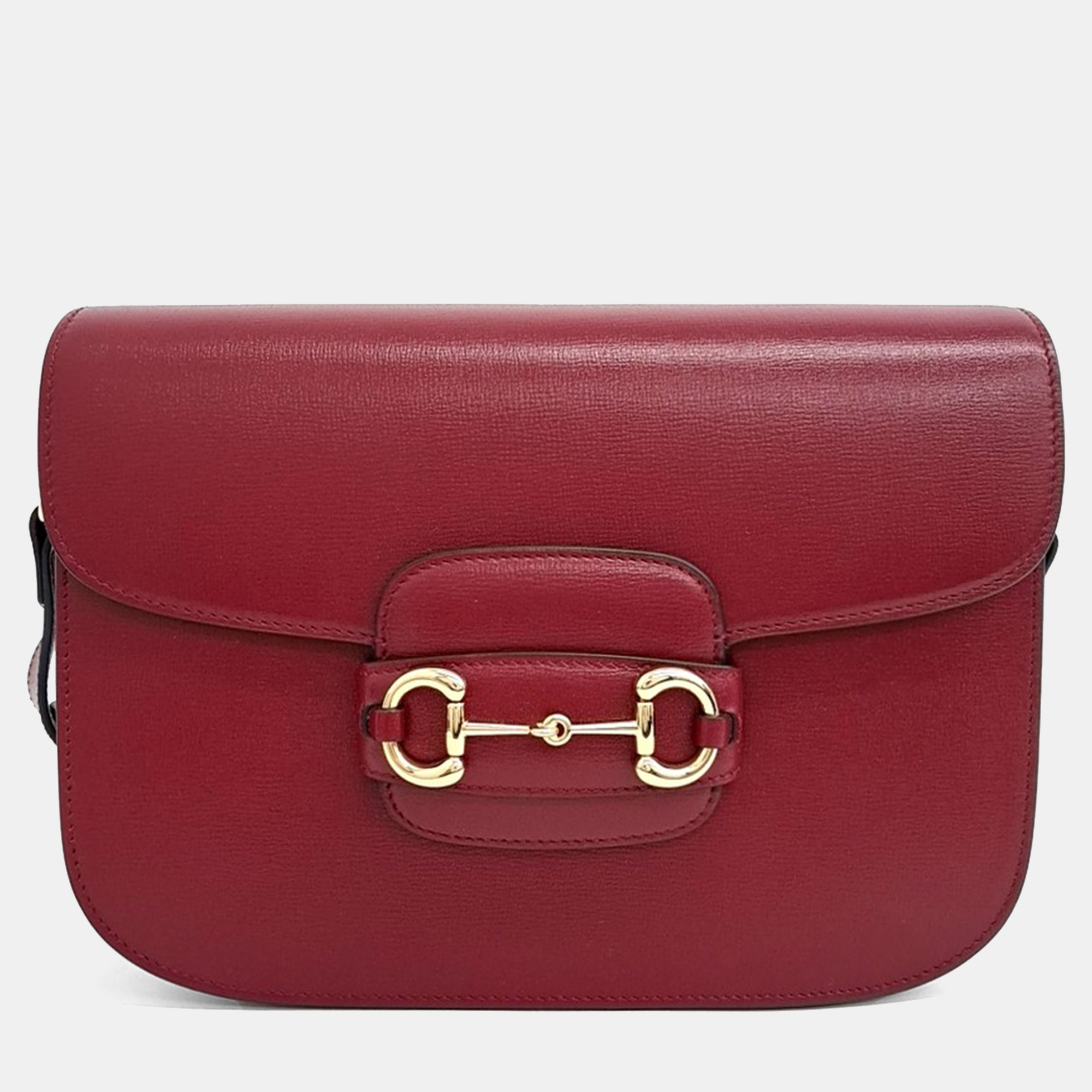 

Gucci Red Leather 1955 Horsebit Shoulder Bag
