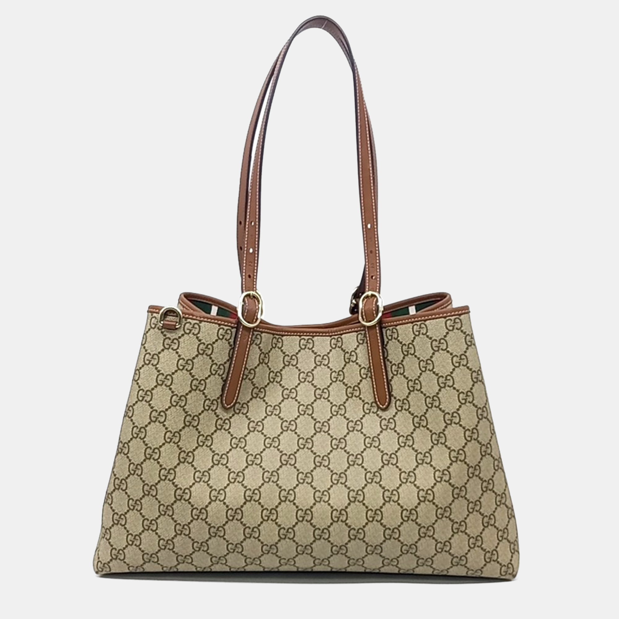 

Gucci Beige PVC GG Emblem Medium Shoulder Bag