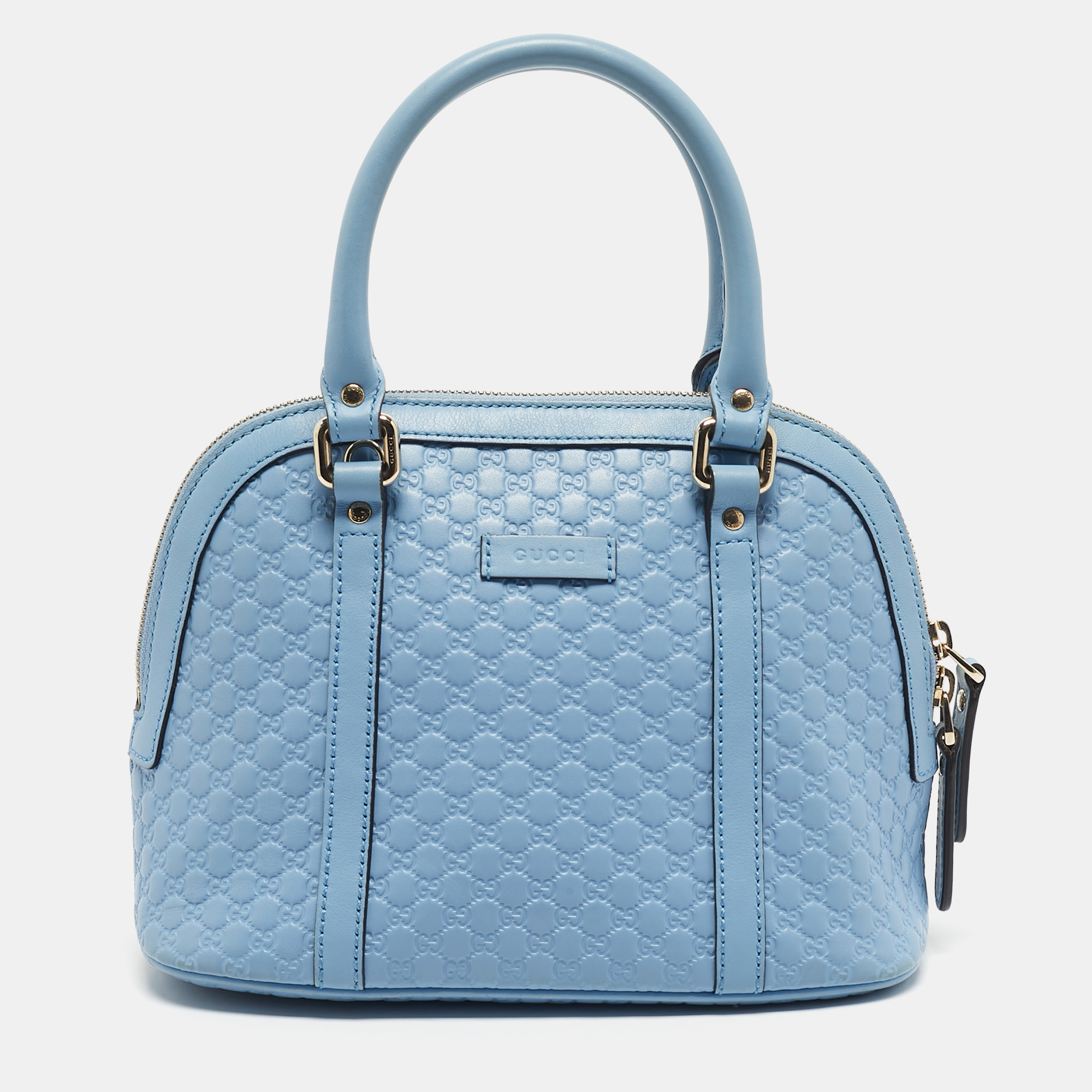

Gucci Light Blue Microguccissima Leather Mini Nice Dome Bag