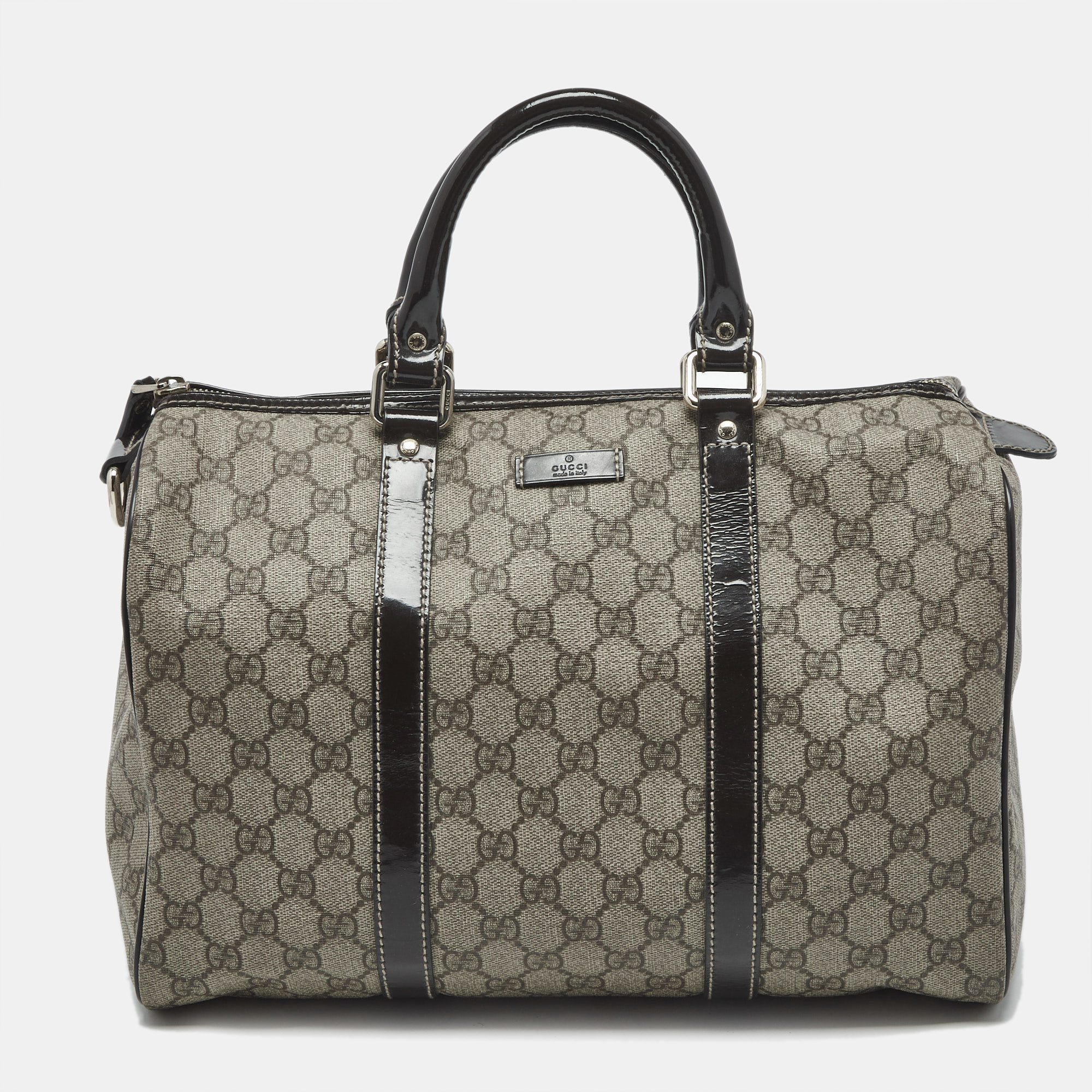 

Gucci Brown/Beige GG Supreme Canvas and Leather Medium Joy Boston Bag