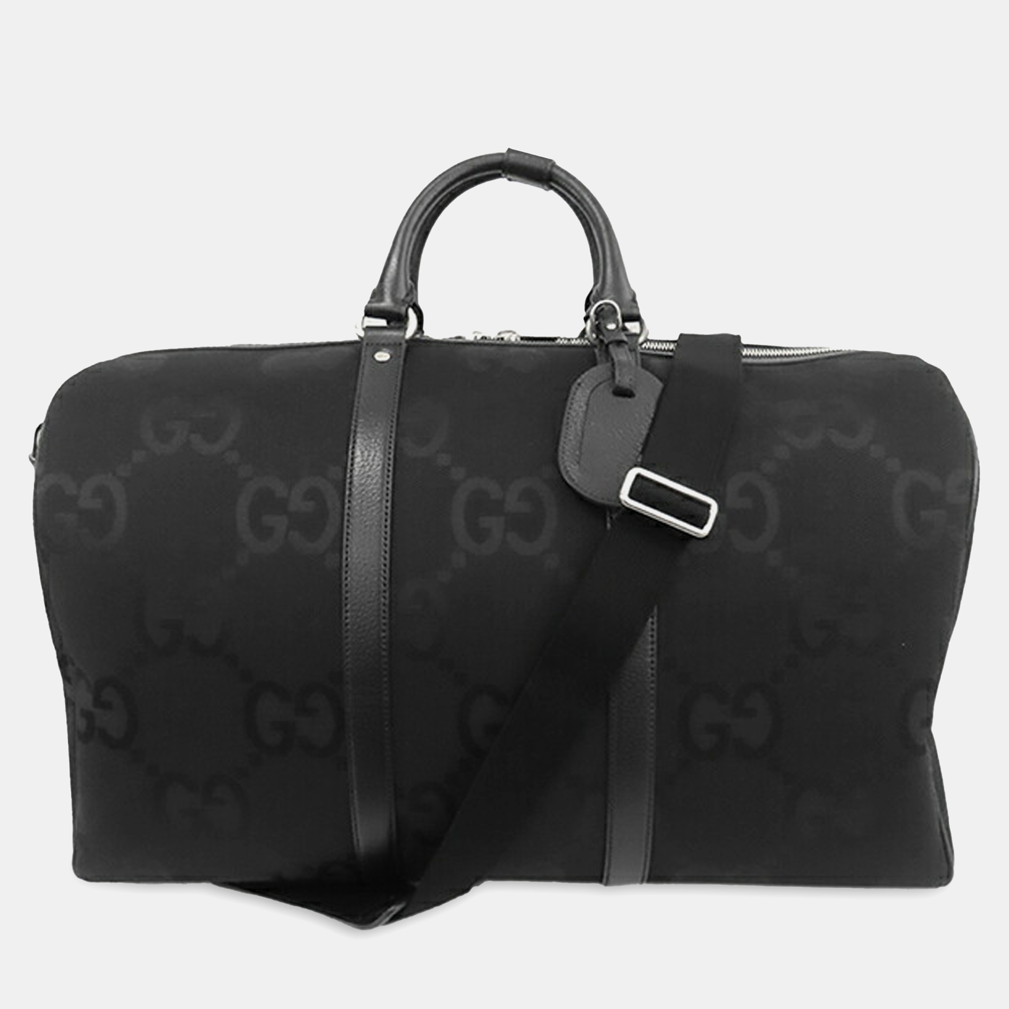 

Gucci Black Large Jumbo GG Canvas Duffle Bag