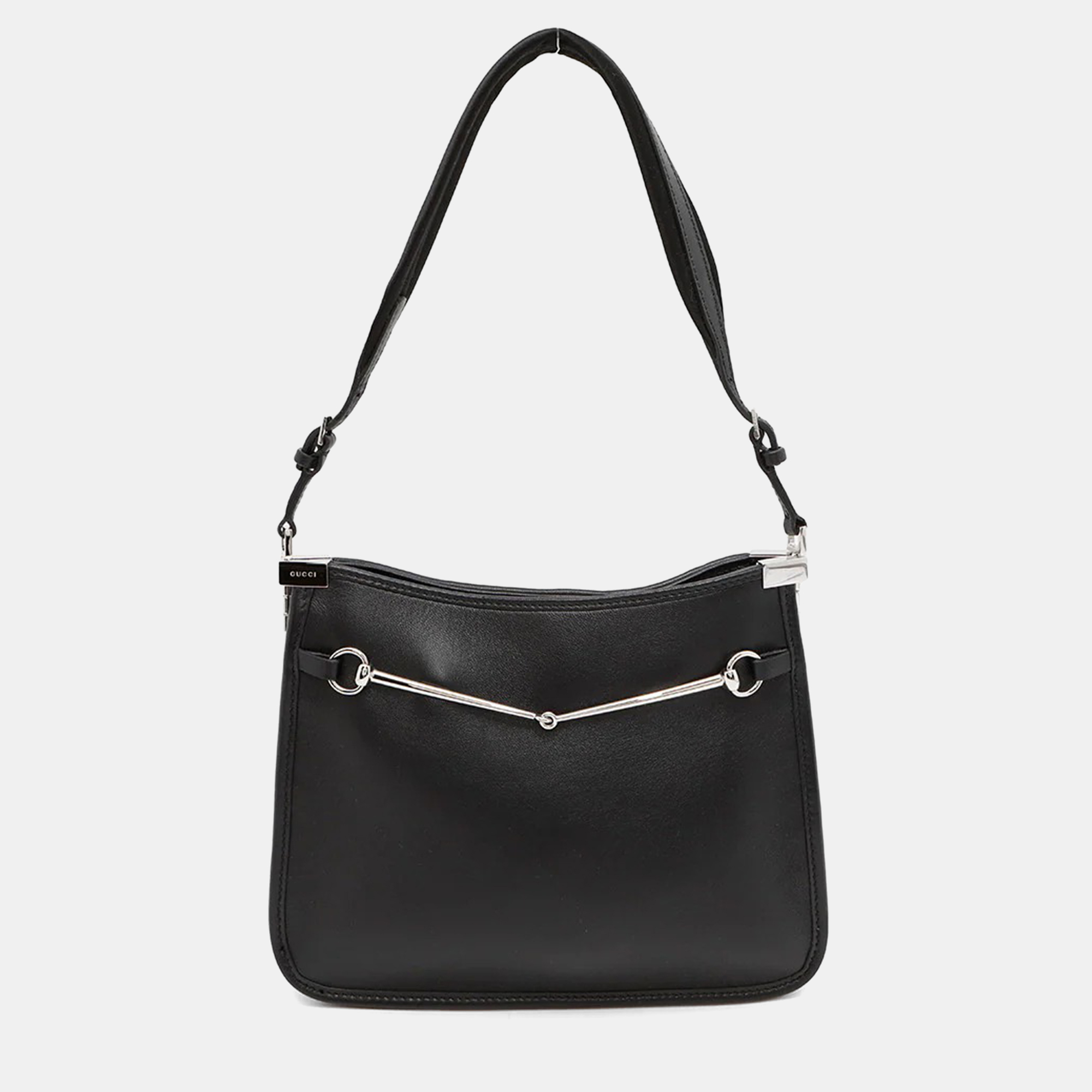 

Gucci Horsebit Slim Black Leather Shoulder Bag