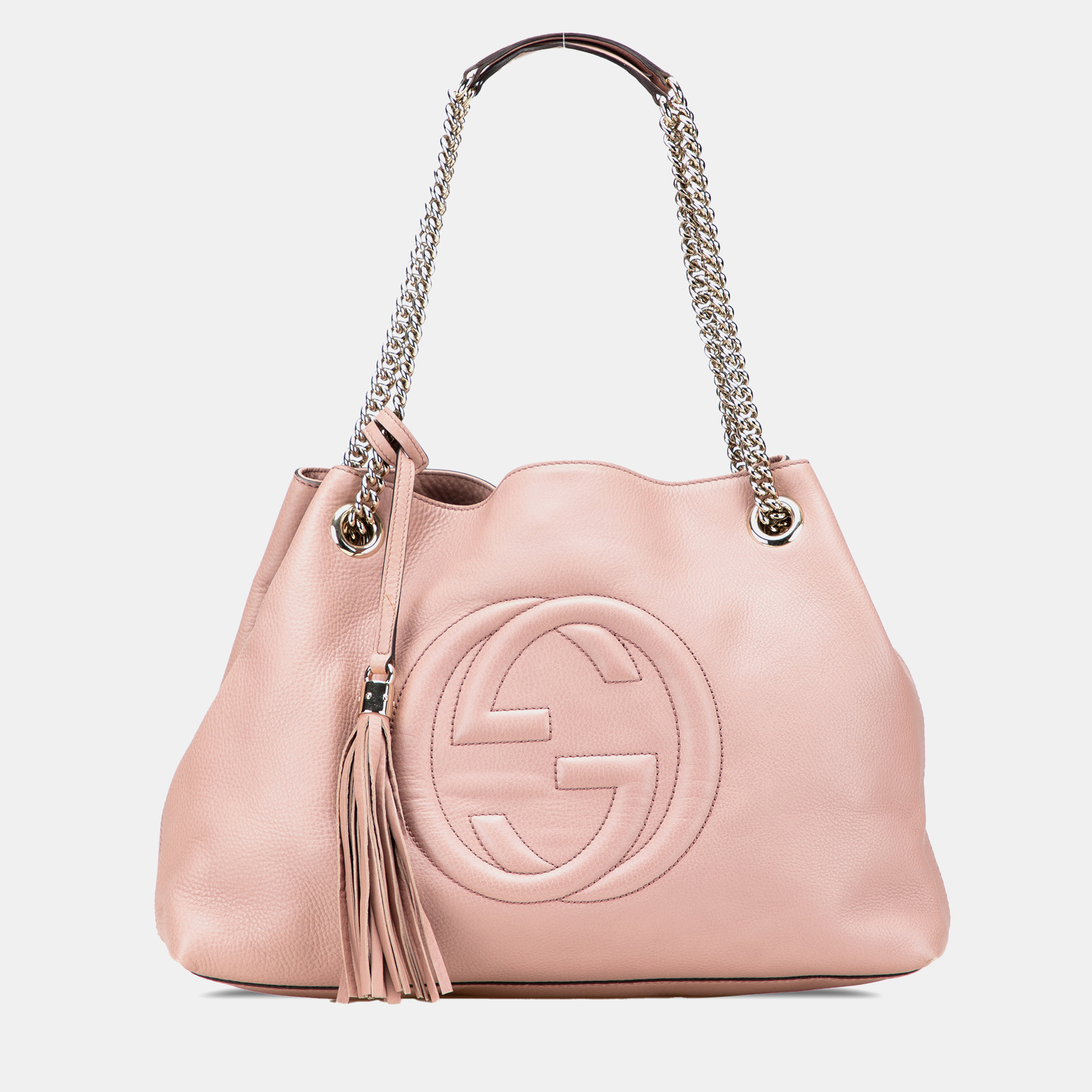 

Gucci Pink Medium Leather Soho Chain Tote