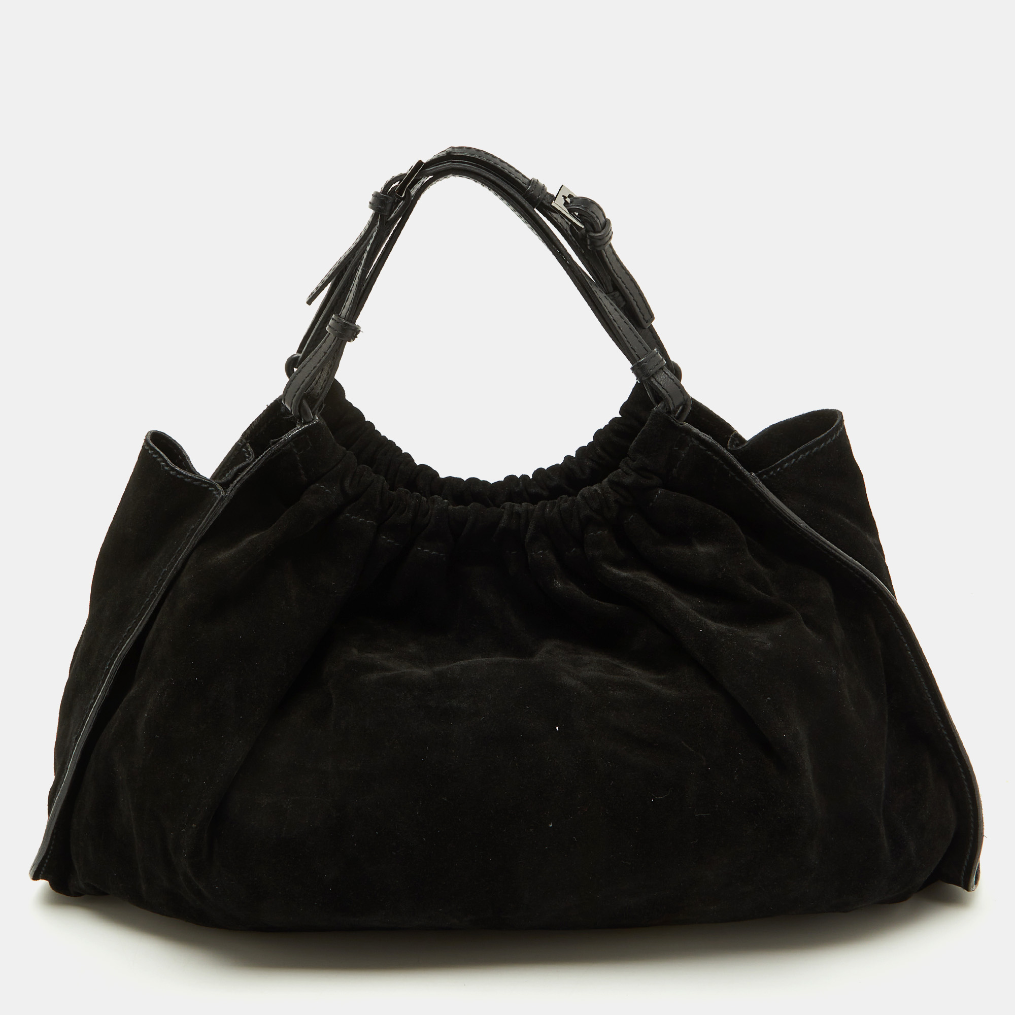 

Gucci Black Suede and Leather Hobo