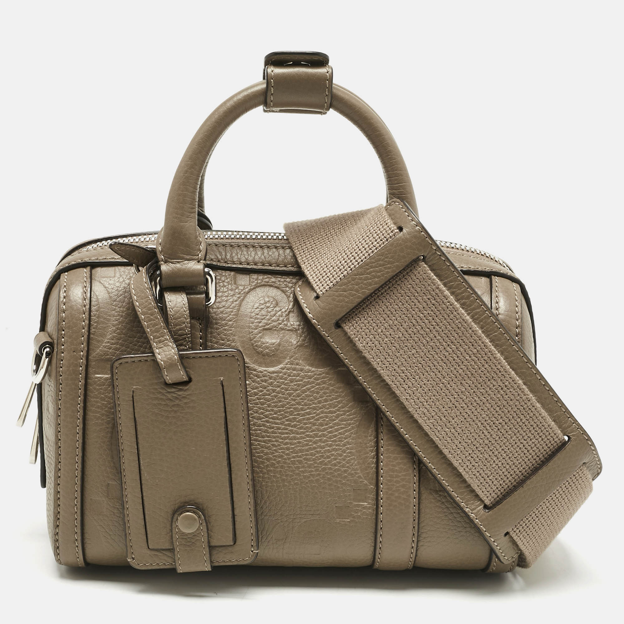

Gucci Beige Jumbo GG Leather Mini Duffel Bag