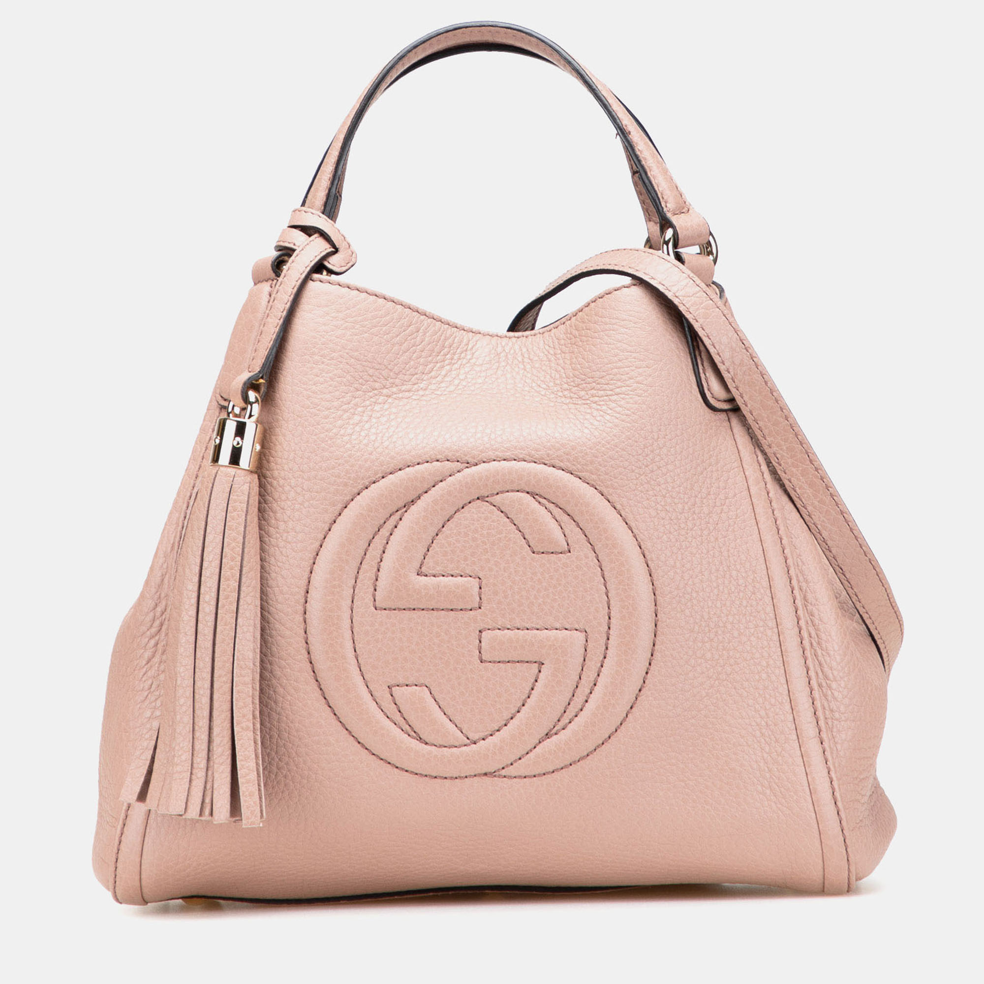 Gucci Pink Small Leather Soho Satchel