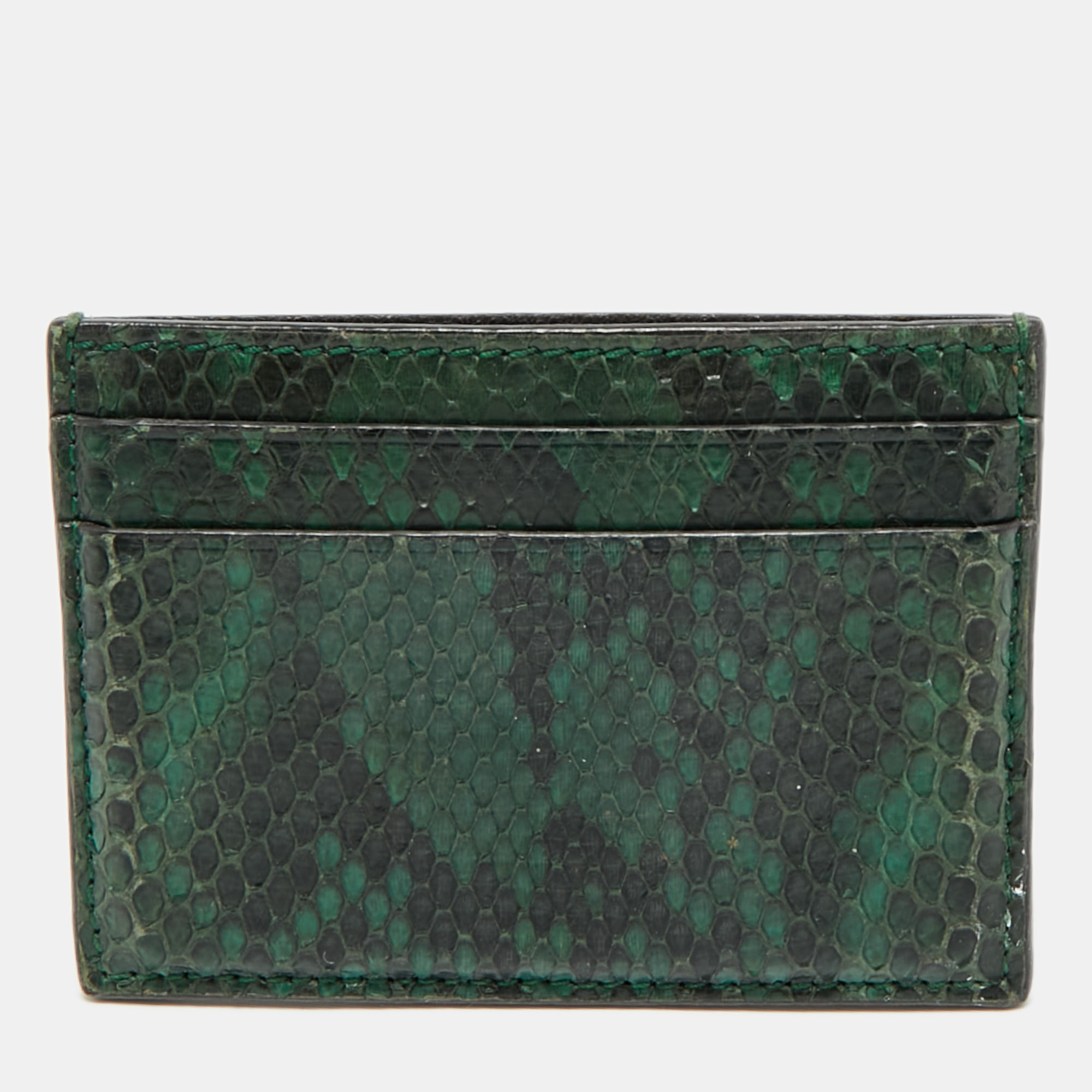 

Gucci Dark Green/Black Python Card Holder